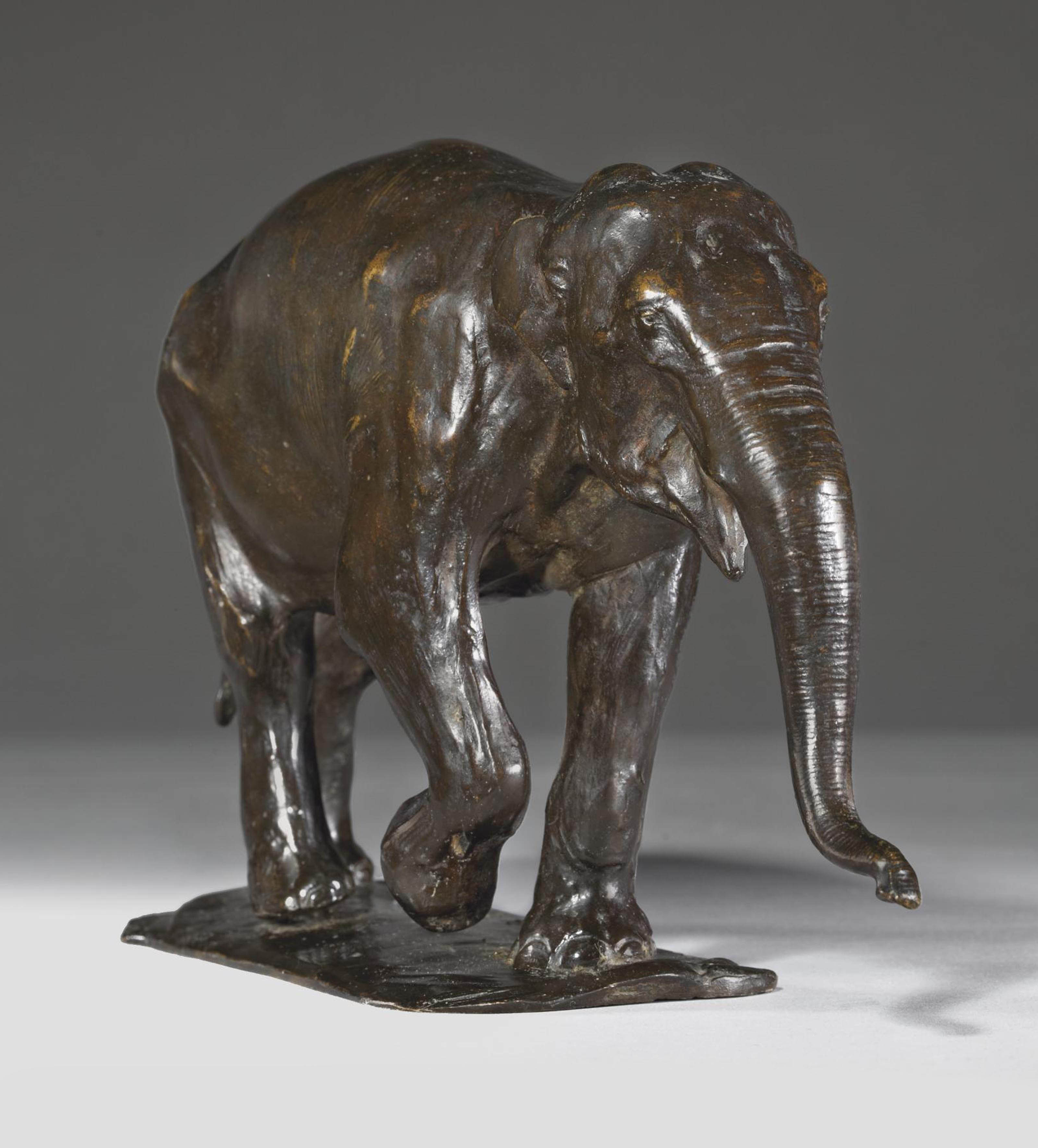REMBRANDT BUGATTI (1884-1916) , 'ÉLÉPHANT D'ASIE EN MARCHE', VERS 1909
