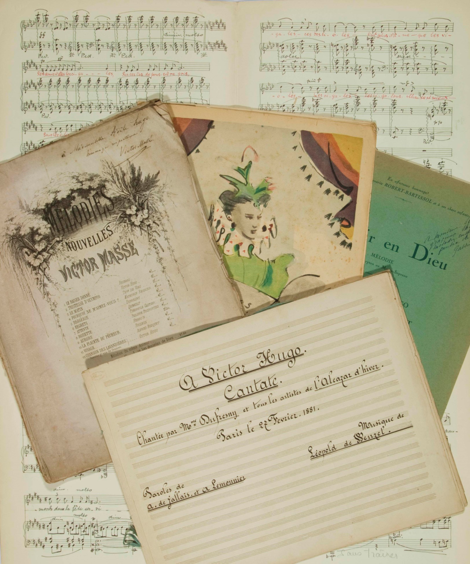 Recueil De Textes Ou De Morceaux De Musique [MUSIQUE] -- Réunion d'environ 25 partitions manuscrites ou imprimées