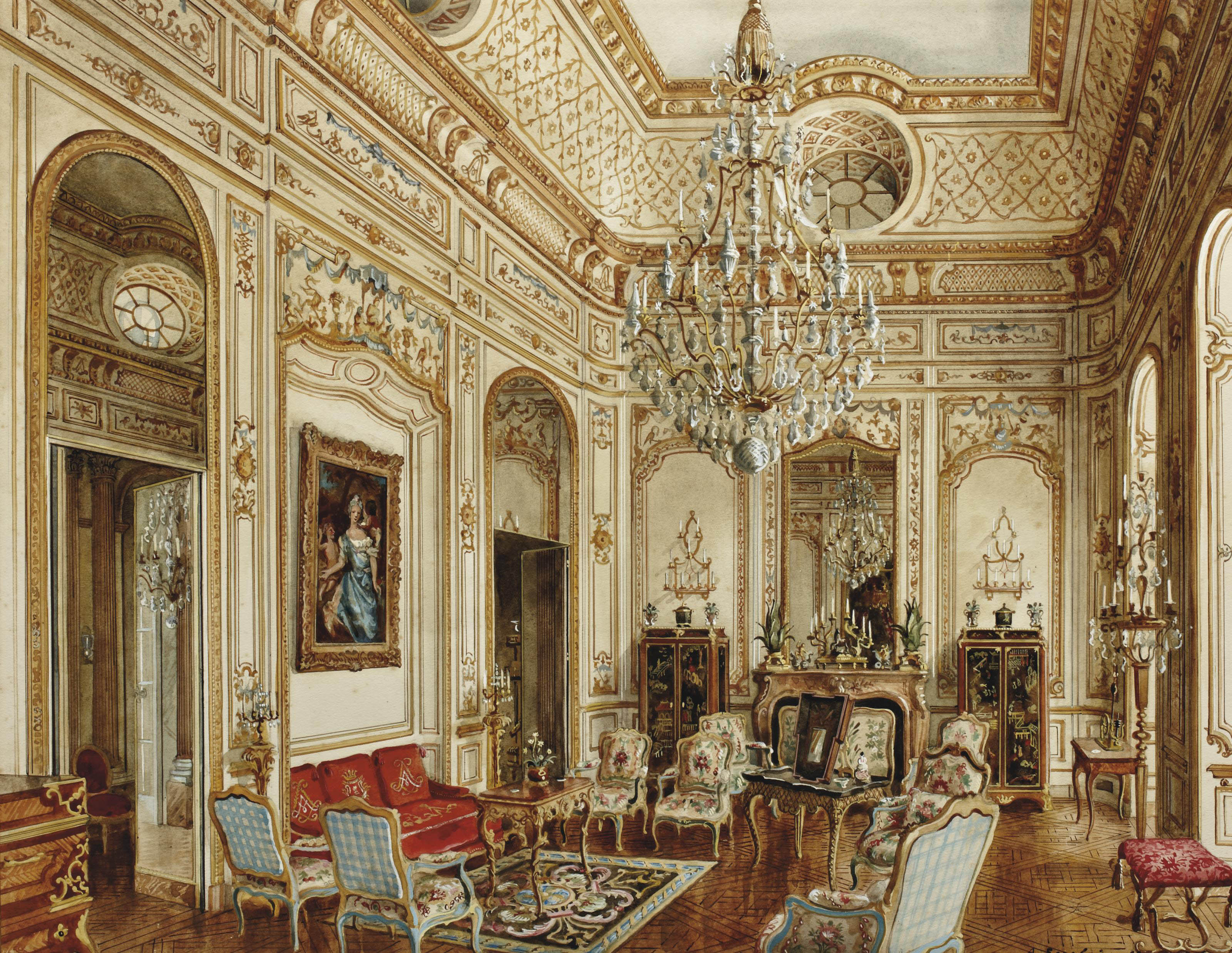 Alexandre Serebriakoff (19071994) , Grand Salon, Hôtel Rodocanachi