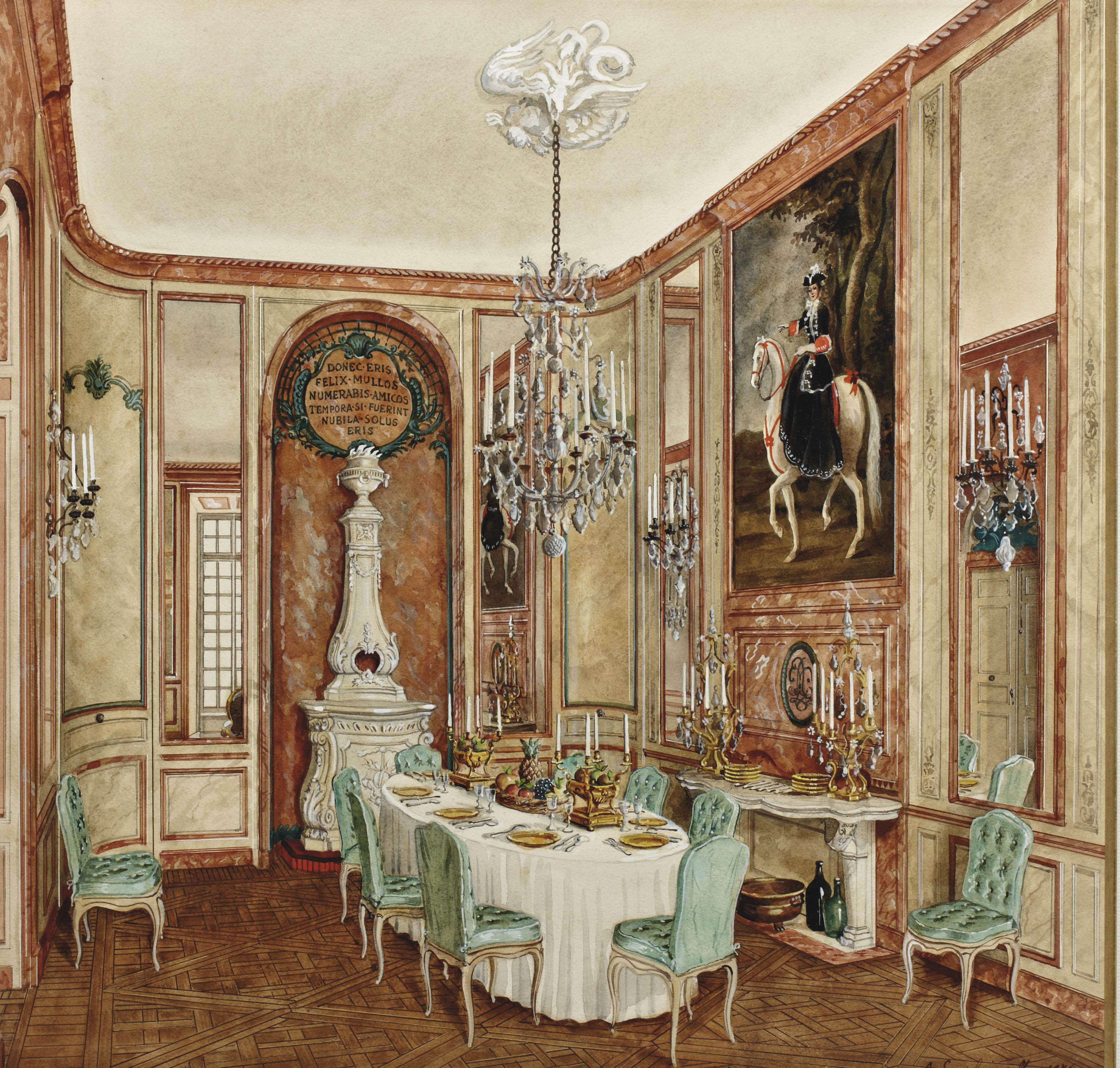 Alexandre Serebriakoff (19071994) , Salle à manger, Hôtel Rodocanachi