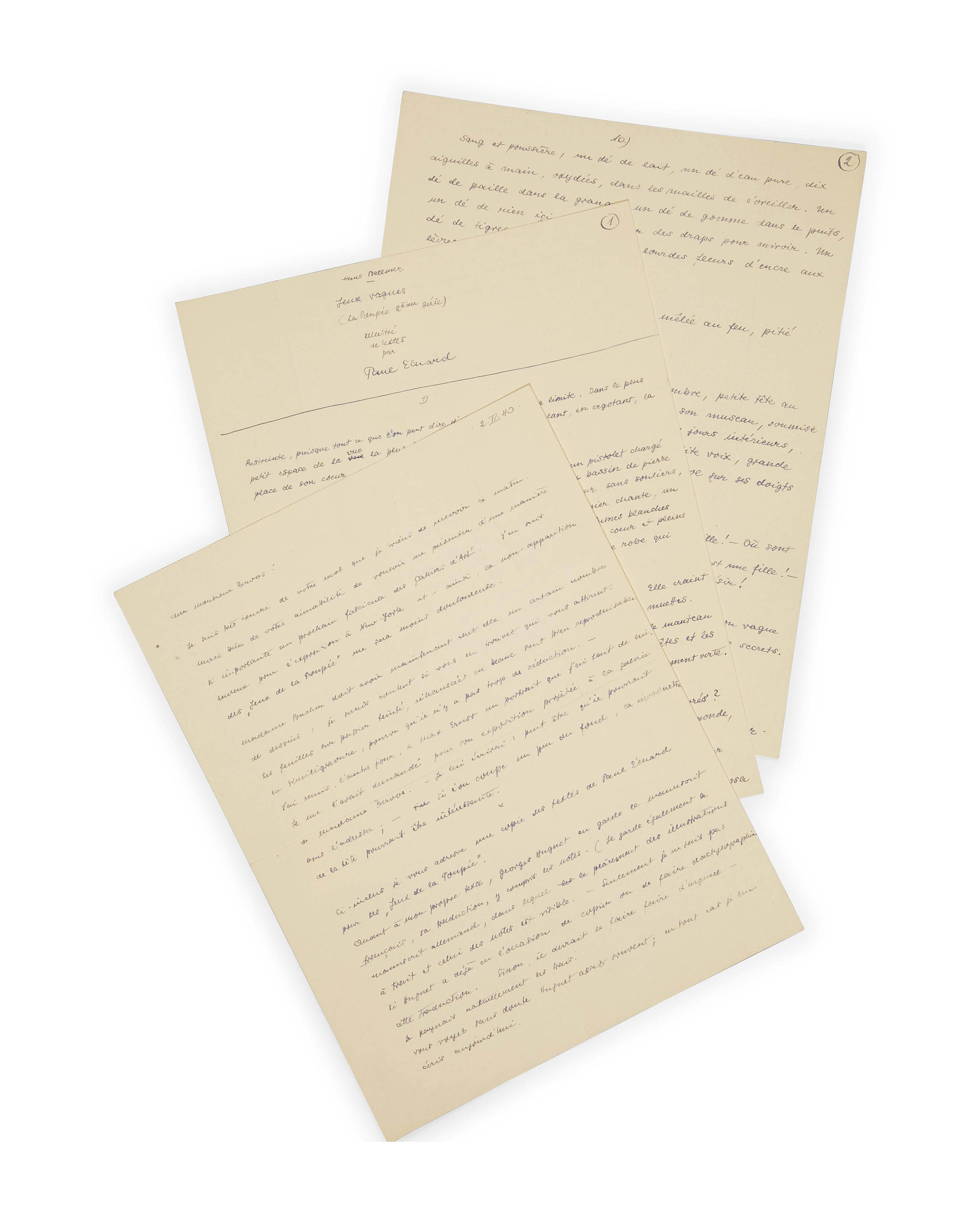 BELLMER, Hans. Lettre autographe signée "Hans Bellmer ...
