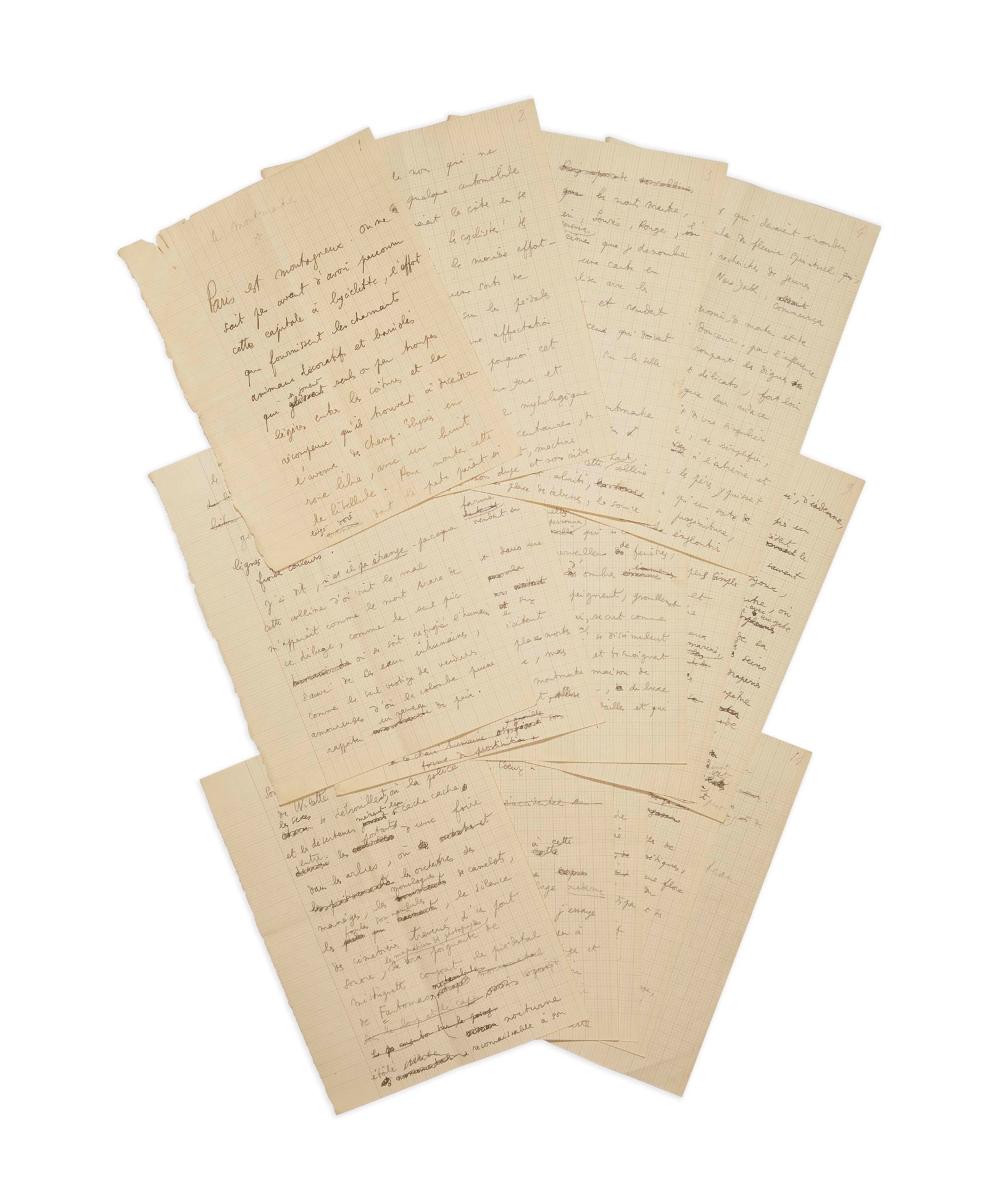 Manuscrit Autographe Signé Henri Duvernois "Les Soeurs Hortensias" - 1900