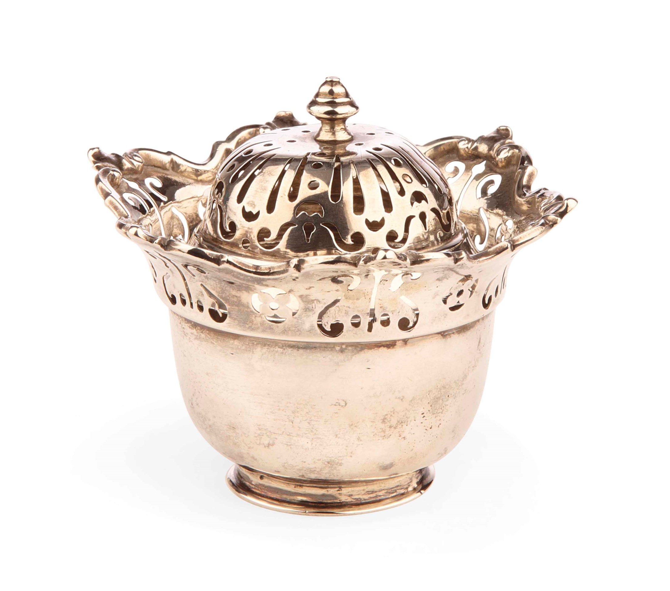 A Dutch silver potpourri and cover , MARK OF PETER SCHEM(ME)KES