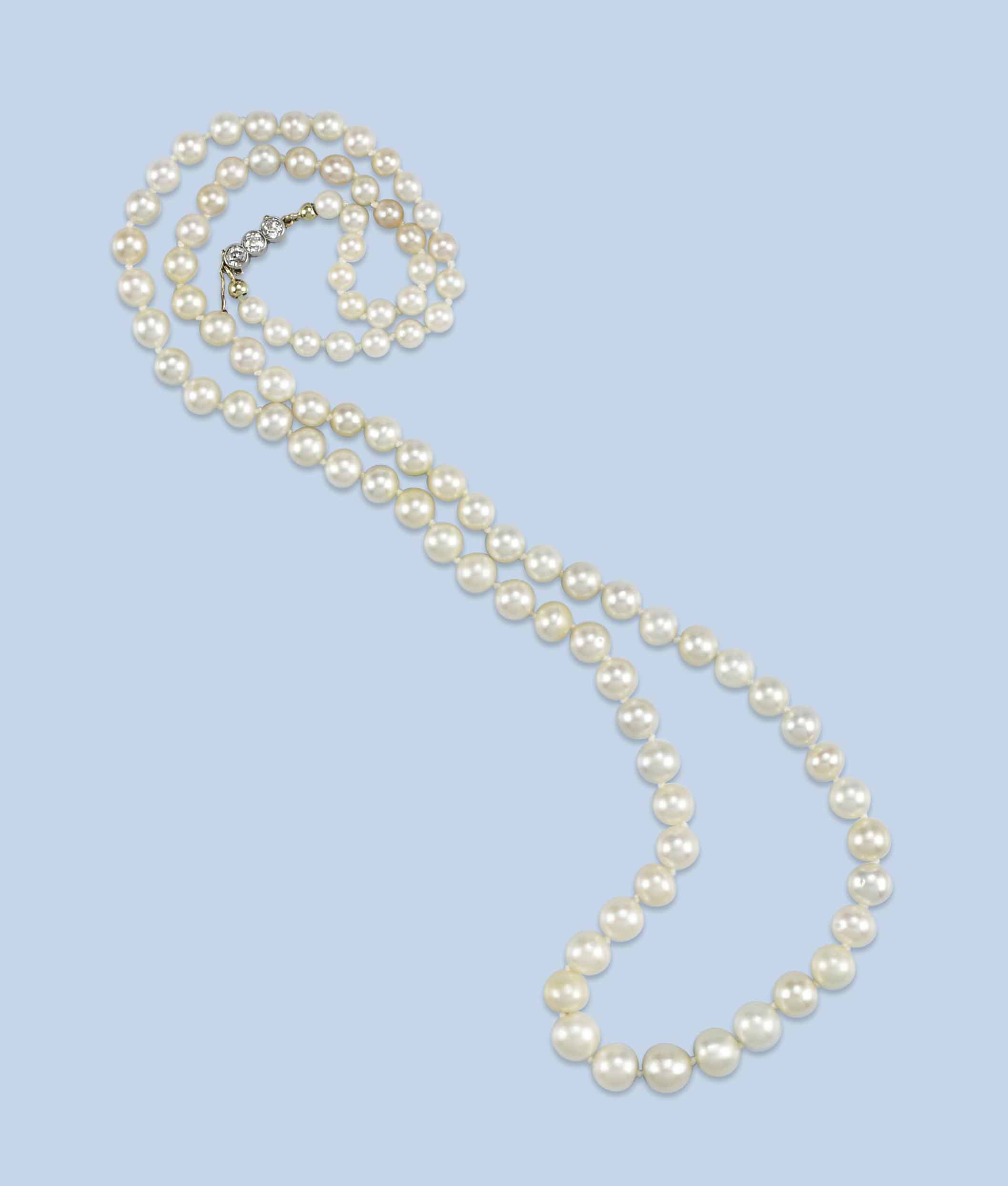 A FINE NATURAL PEARL NECKLACE Christie's