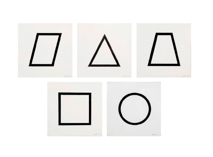 sol lewitt geometric figures & color
