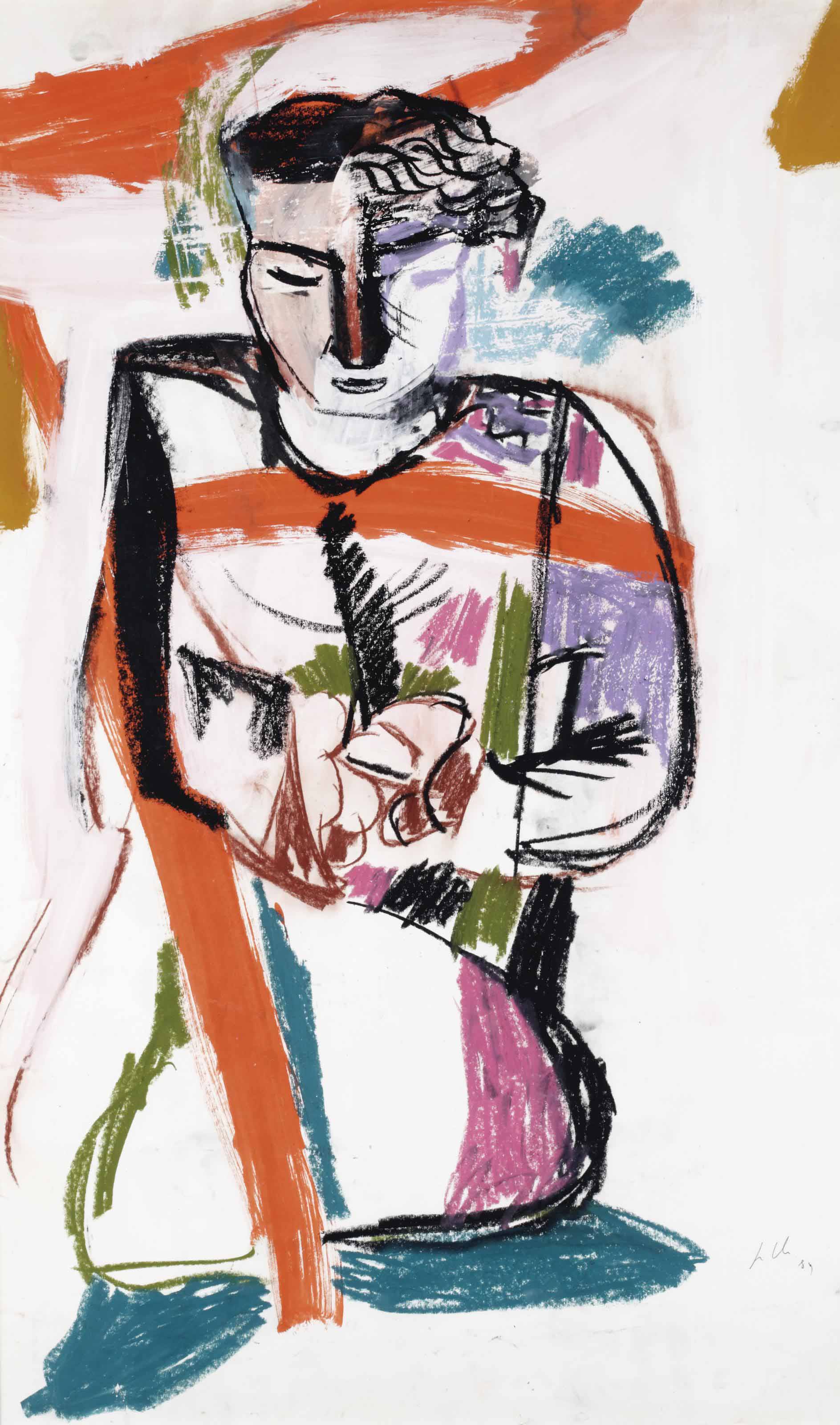 sandro chia circle fine art lithograph