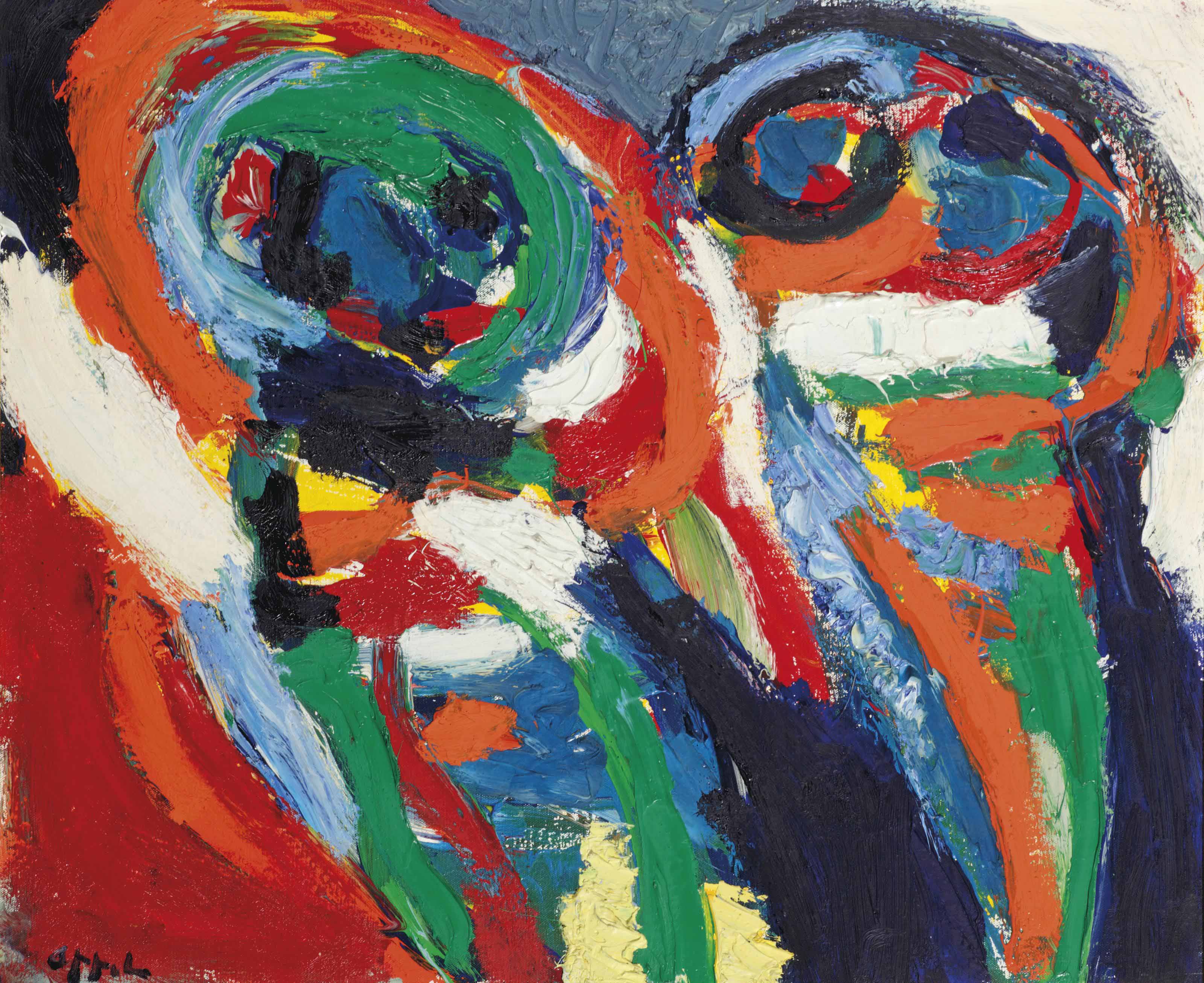 karel appel two figures