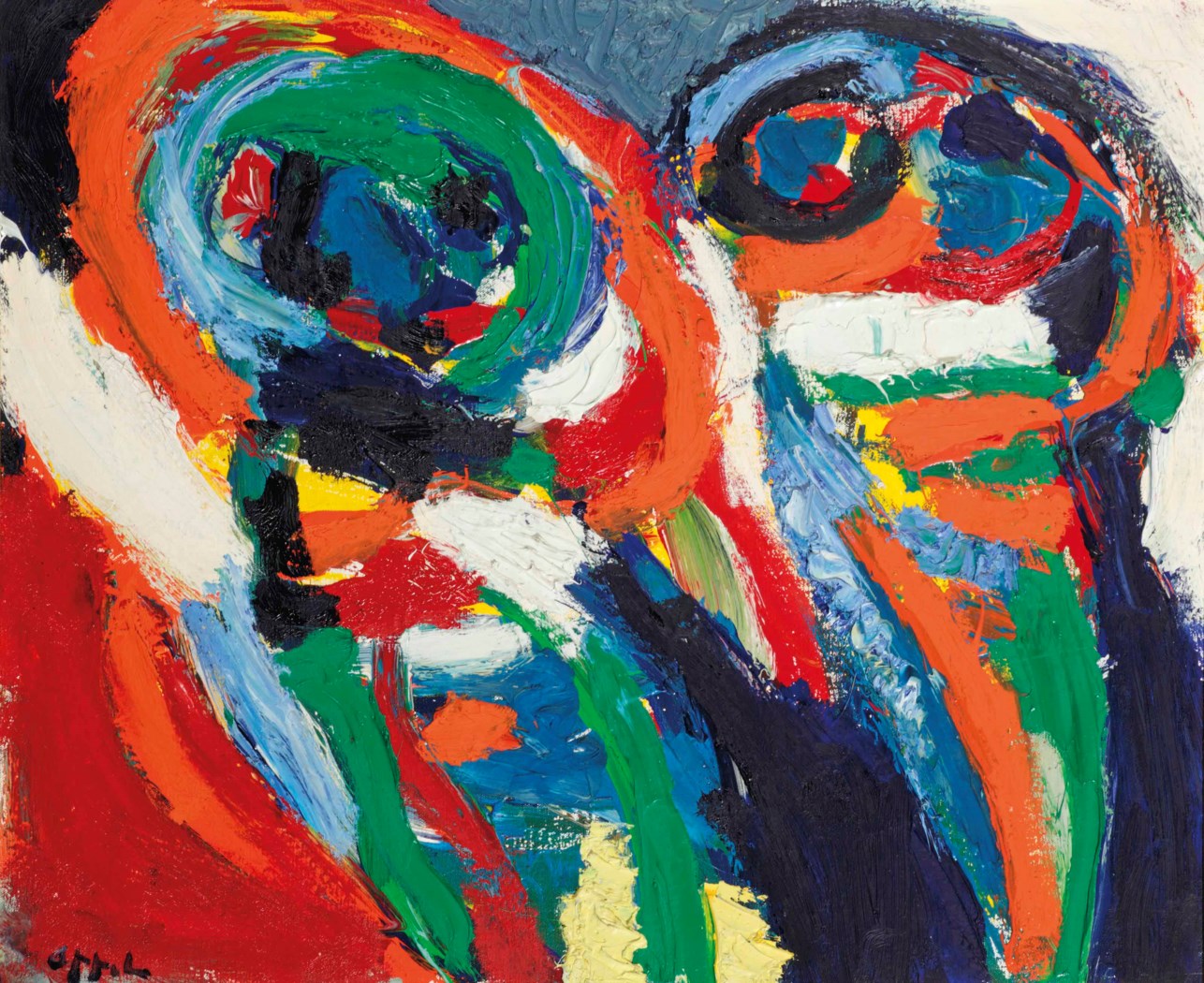 karel appel two figures