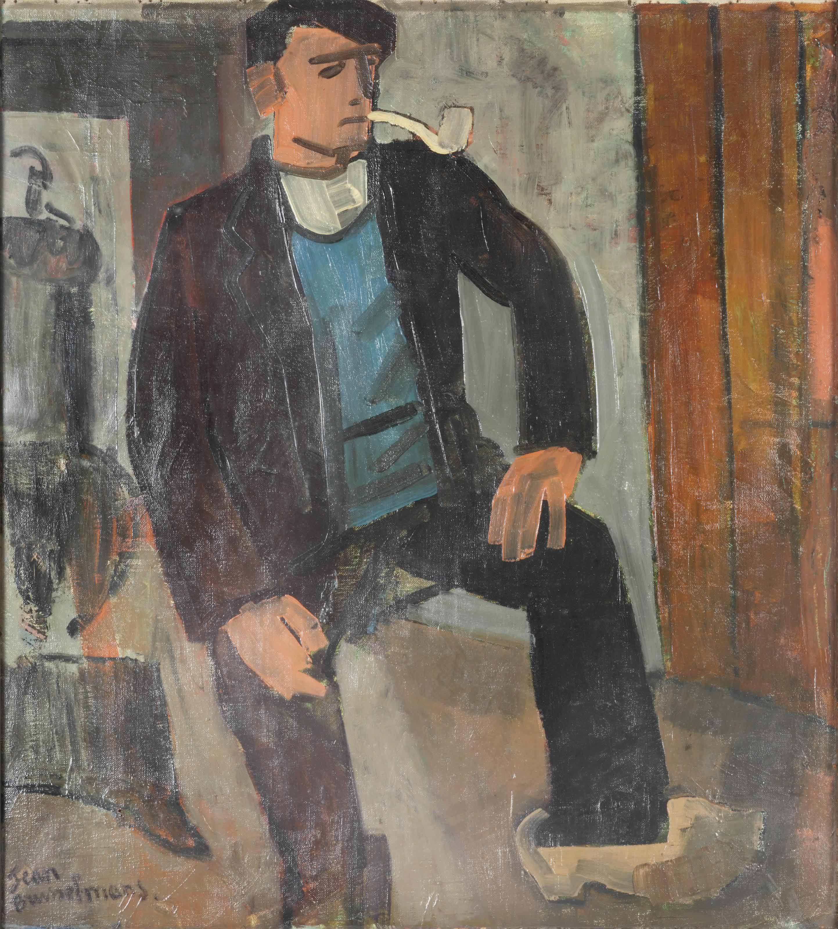 Jean Brusselmans (18841953) , Man with a pipe Christie's