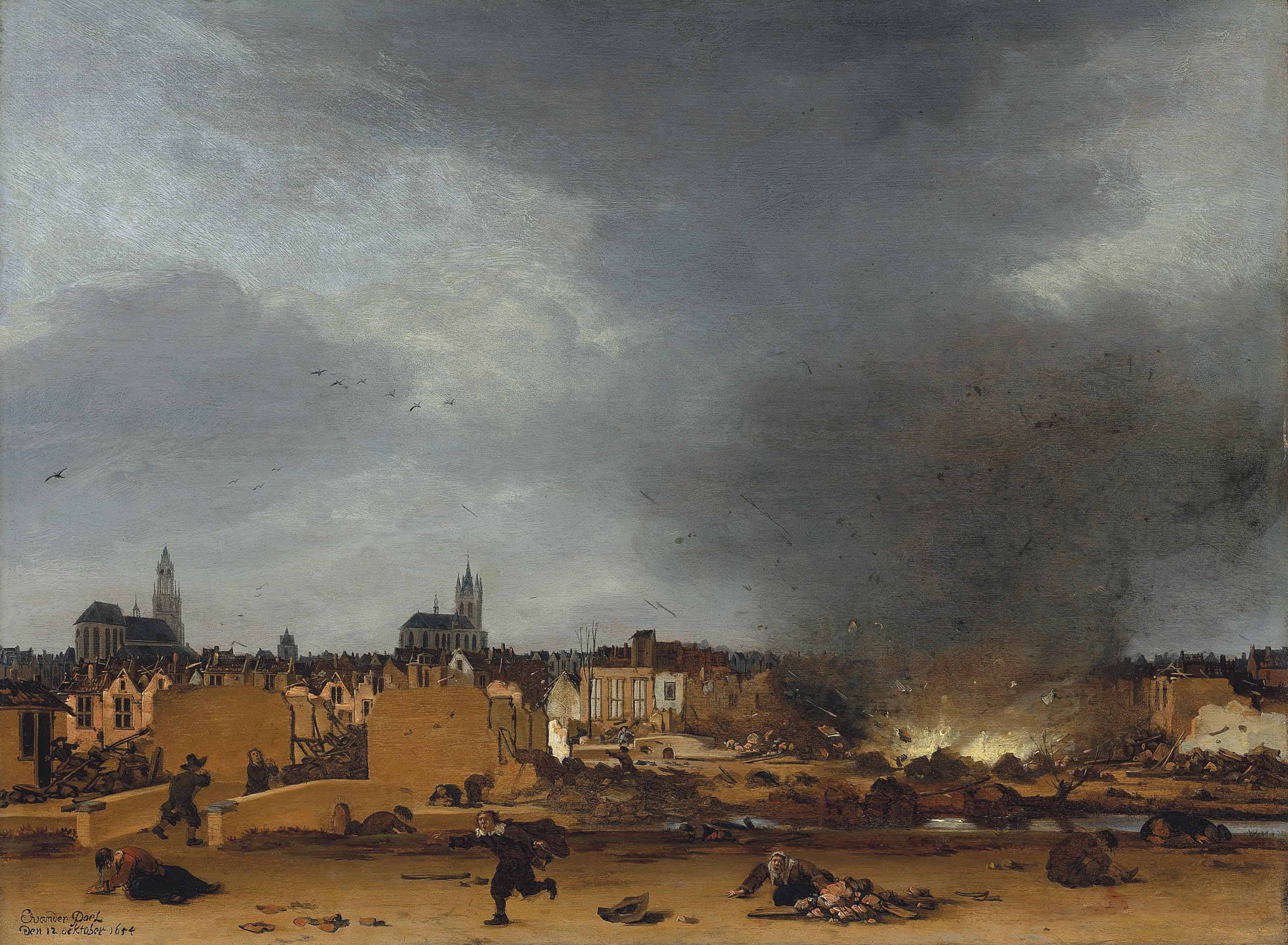 Egbert van der Poel (Delft 1621-1664 Rotterdam) , A view