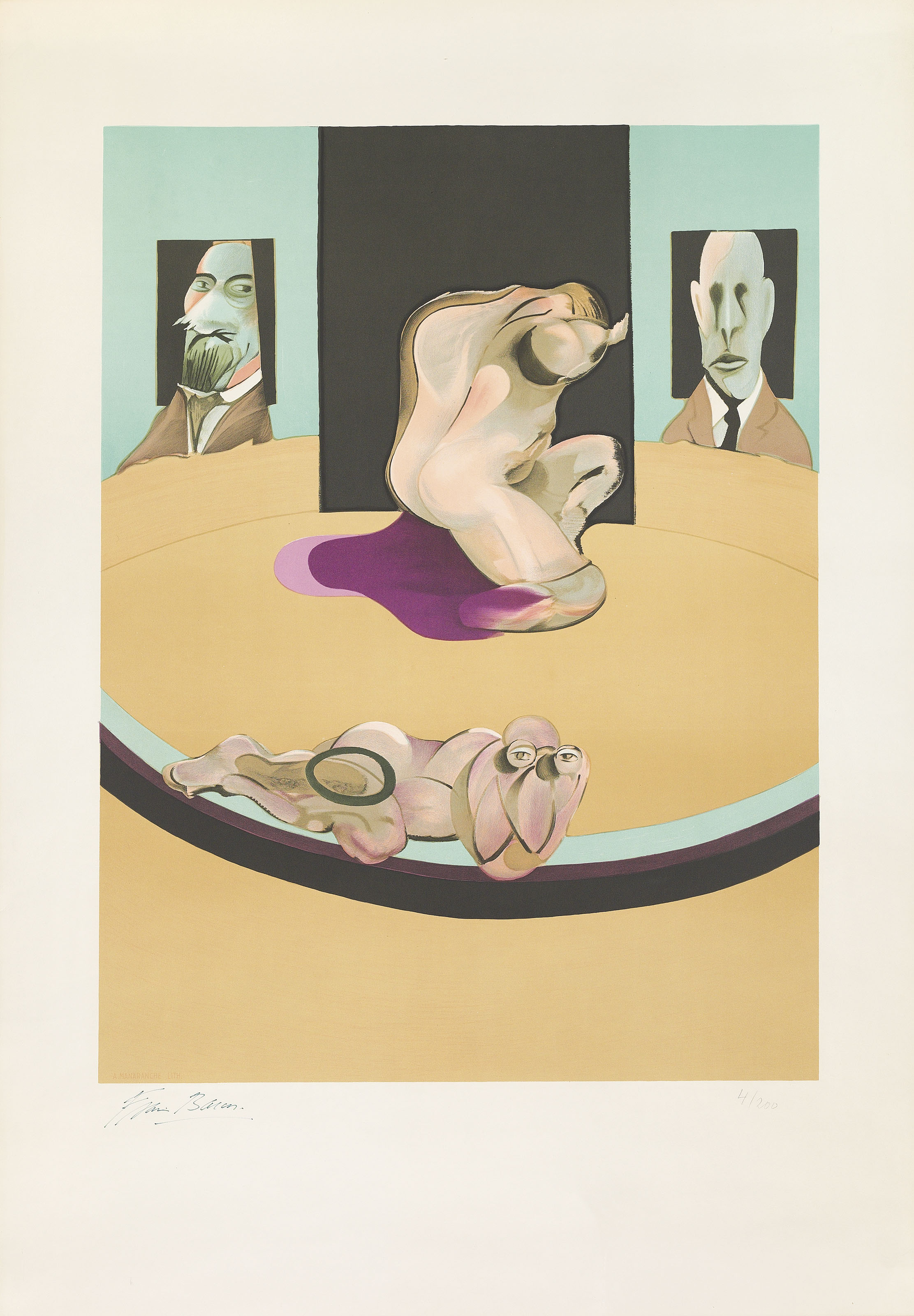 Francis Bacon、METROPOLITAN、海外版希少レゾネ Metropolitan Triptych (Large Version), Francis Bacon (1909-1992