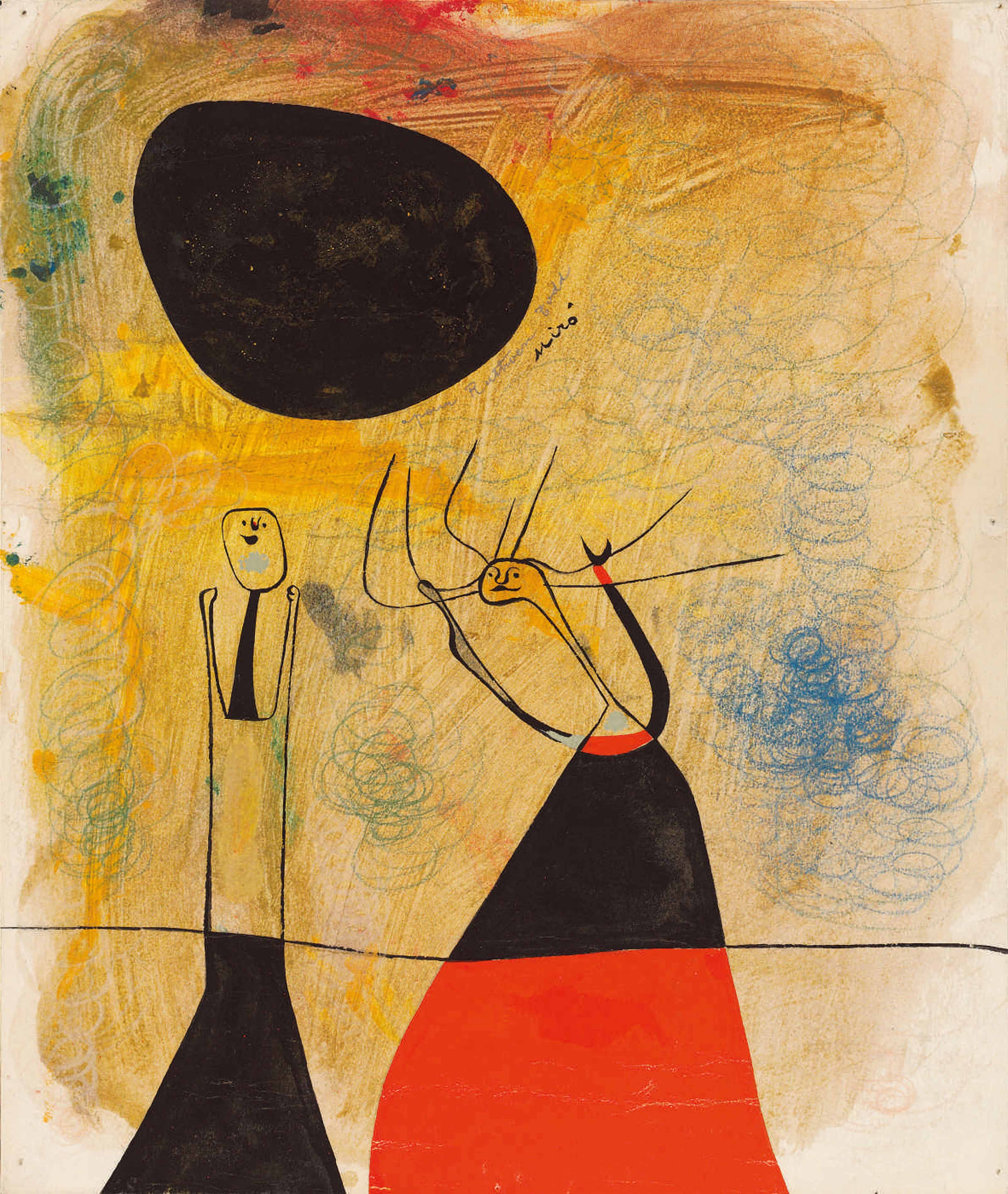 Joan Miró (1893-1983) , Le Sourire nacré devant l'azur | Christie's