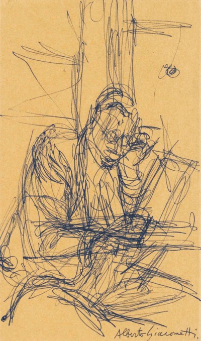alberto giacometti figure drawings
