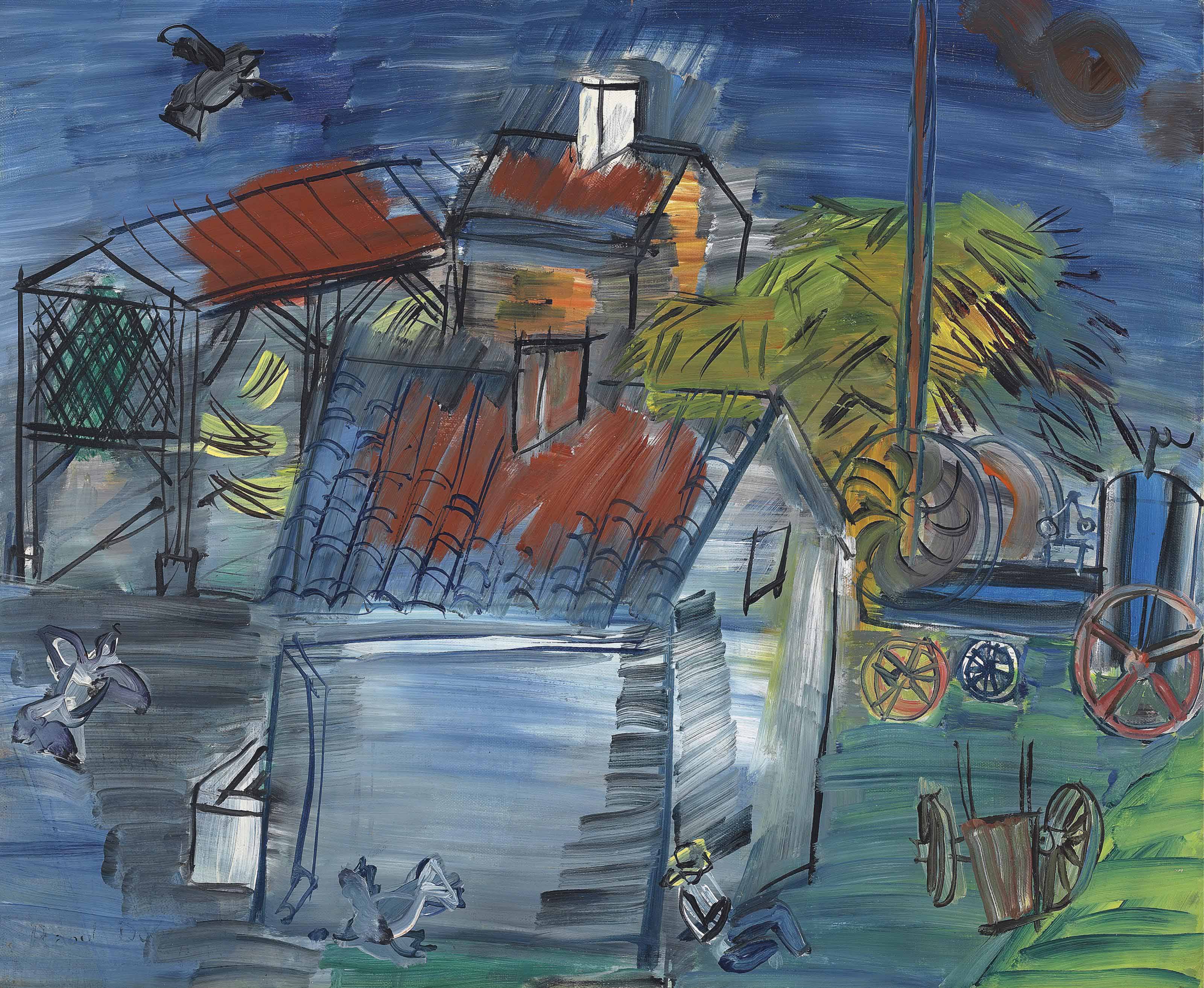 Raoul Dufy (18771953) , Dépiquage à la charrette Christie's