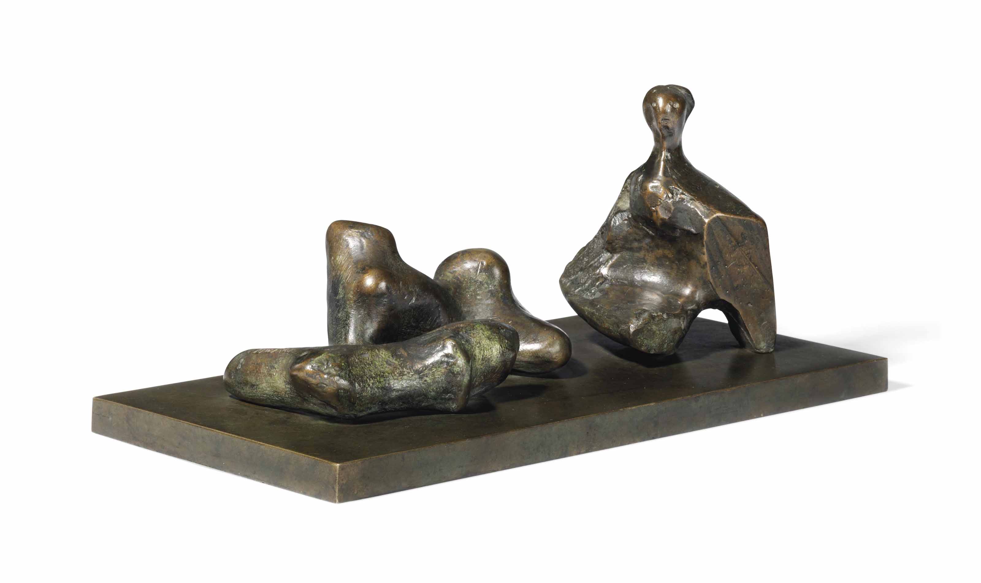 Three Piece Reclining Figure: Maquette No. 5 
