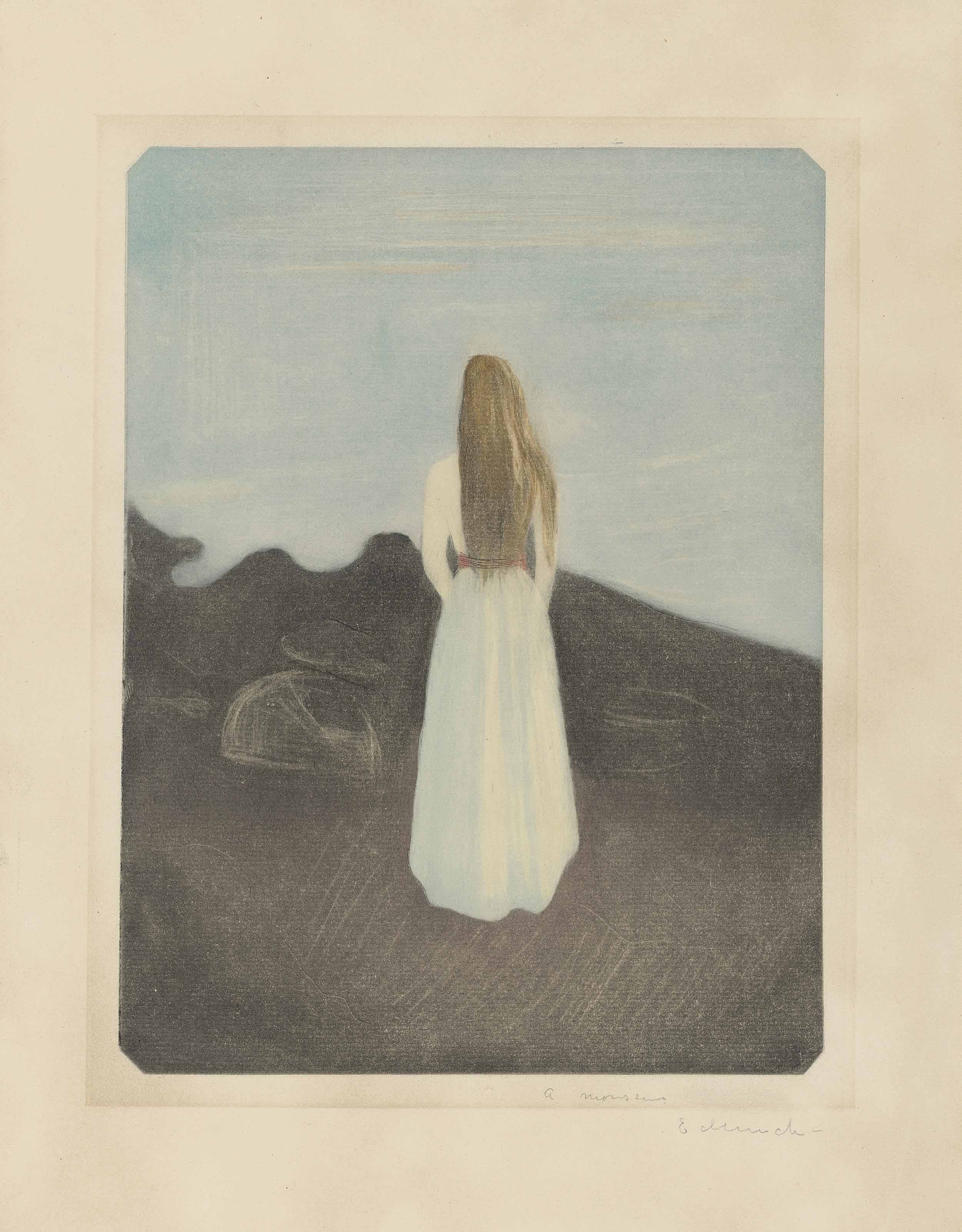 Young Woman on the Beach by Edvard Munch