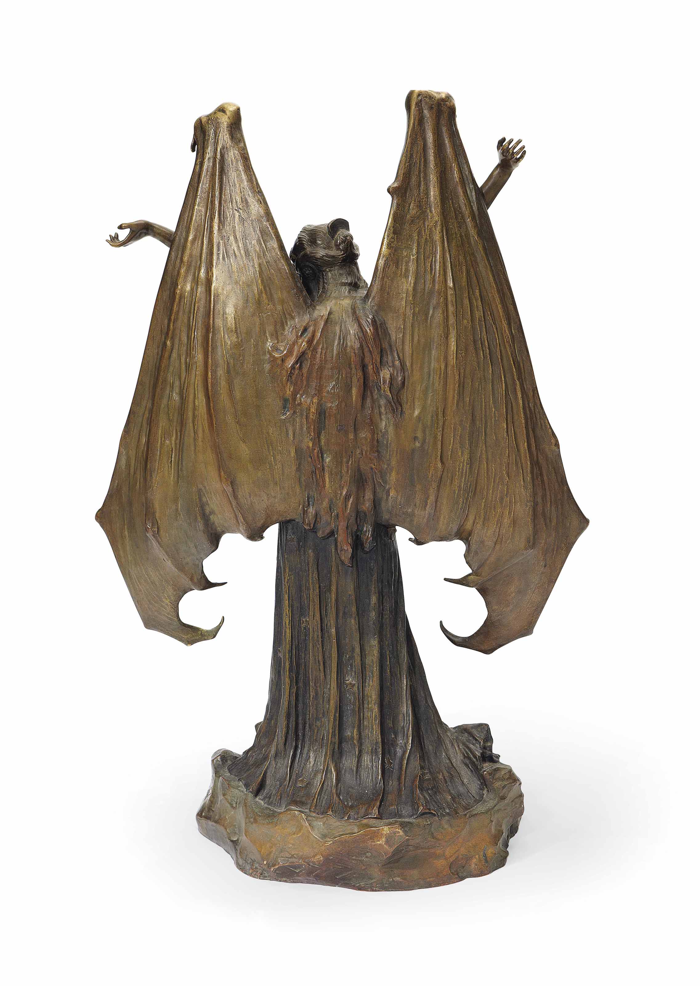 AGATHON LÉONARD (1841-1923) , 'LE VAMPIRE' 'LA CHAUVE-SOURIS', AN