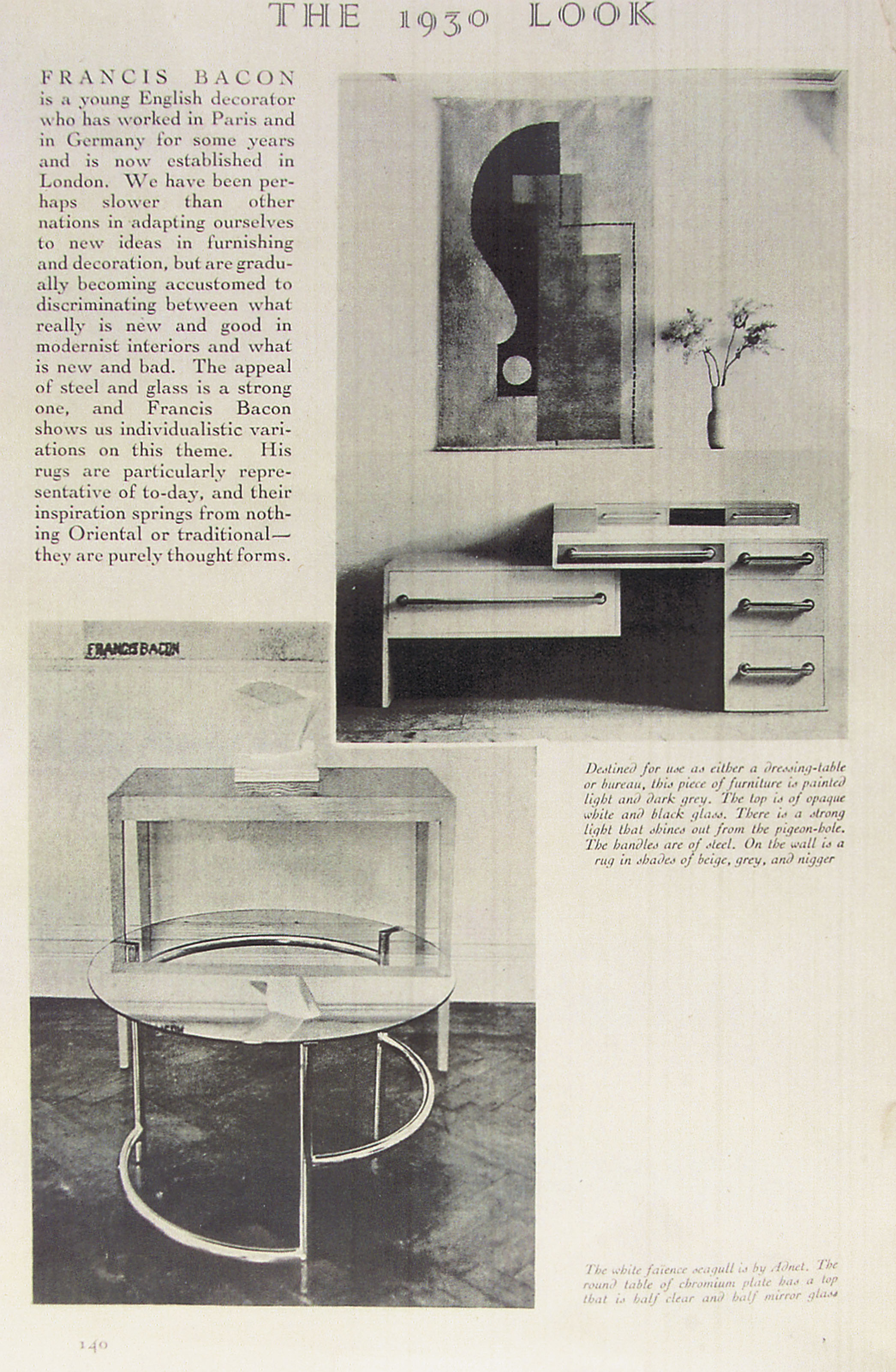 Francis Bacon 1909 1992 Rare And Important Stool Circa 1930