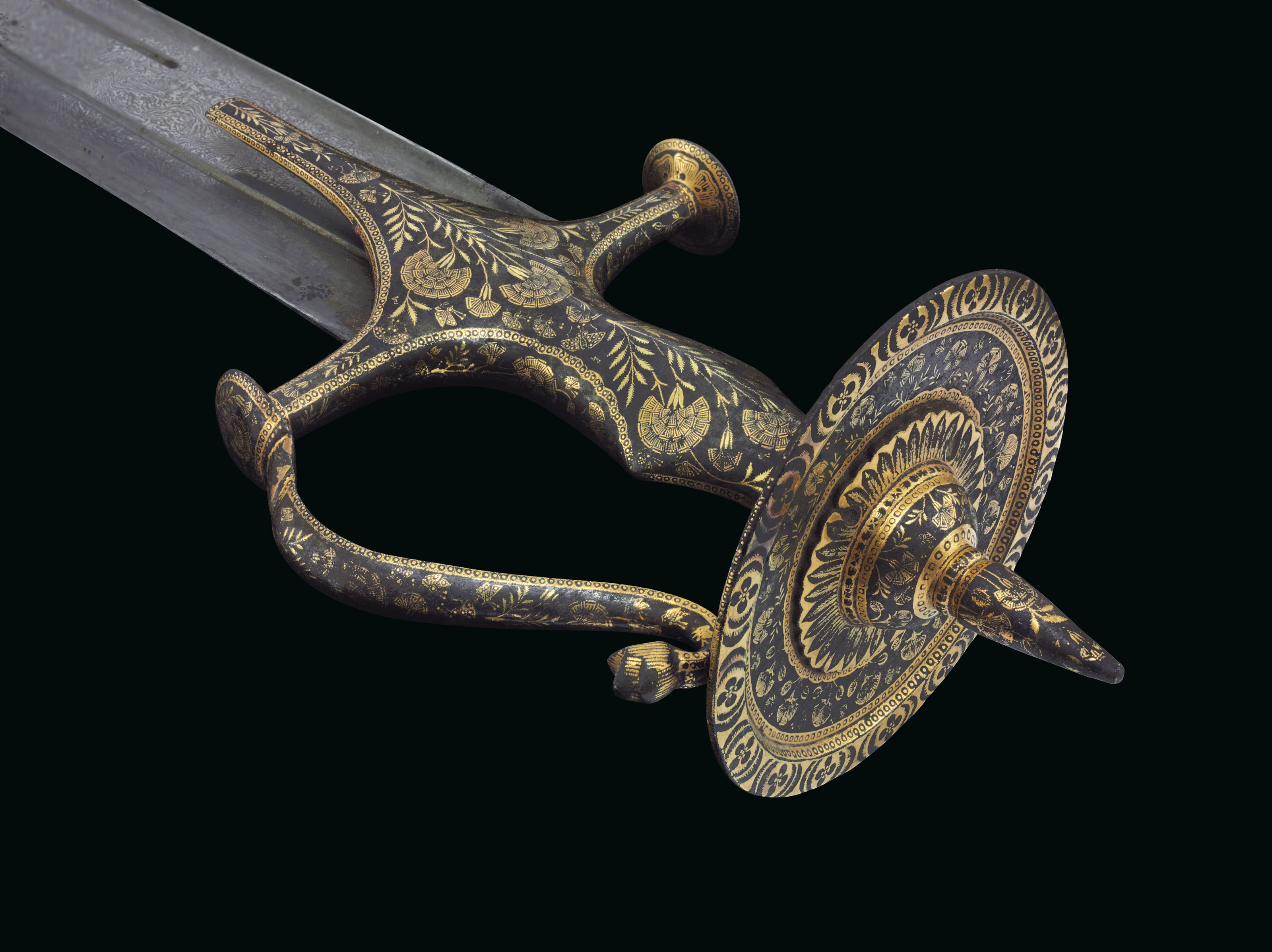 A NORTHWEST INDIAN OR PERSIAN STRAIGHT SWORD