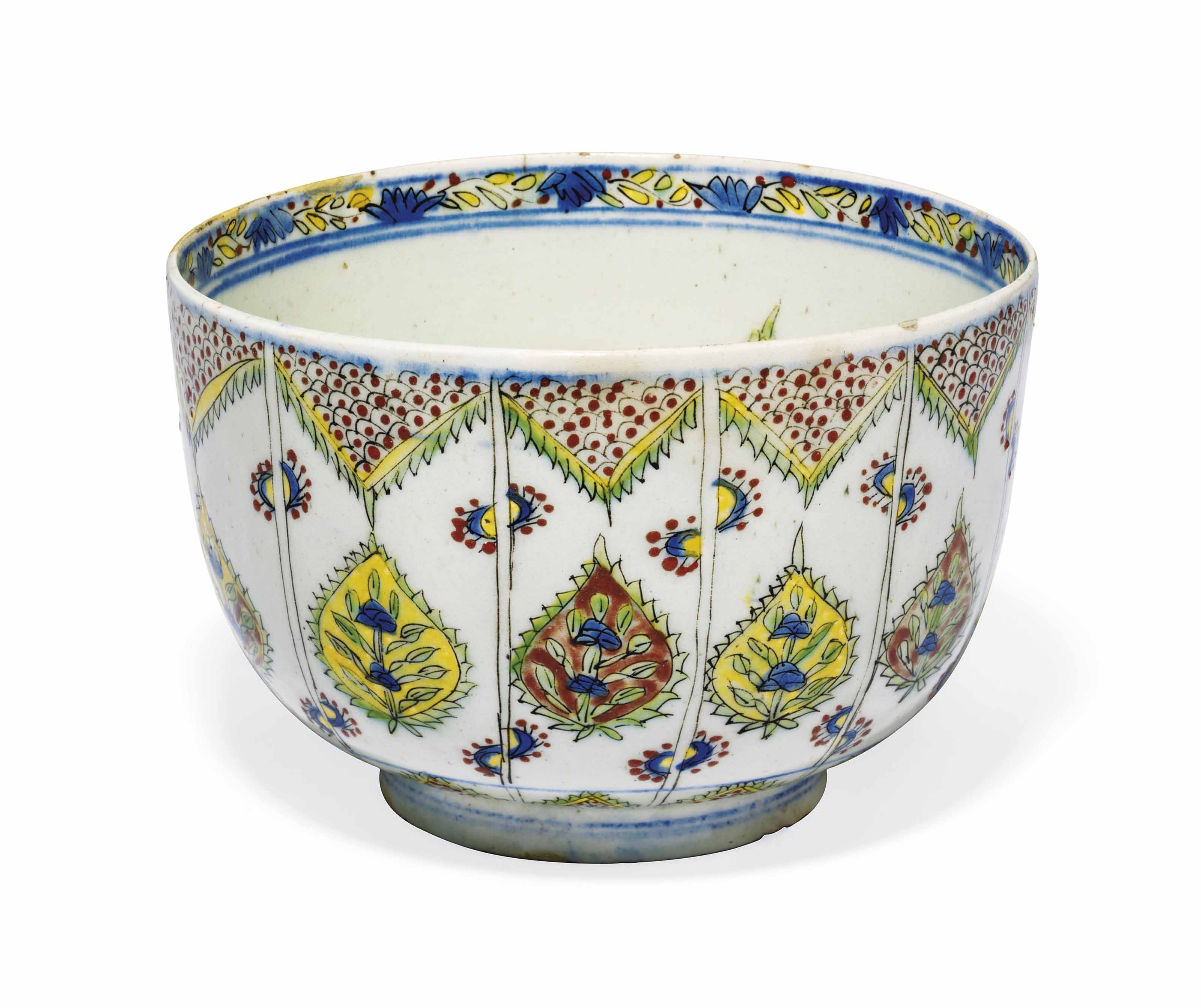 A LARGE KUTAHYA POTTERY BOWL , OTTOMAN TURKEY, 18TH CENTURY Christie's