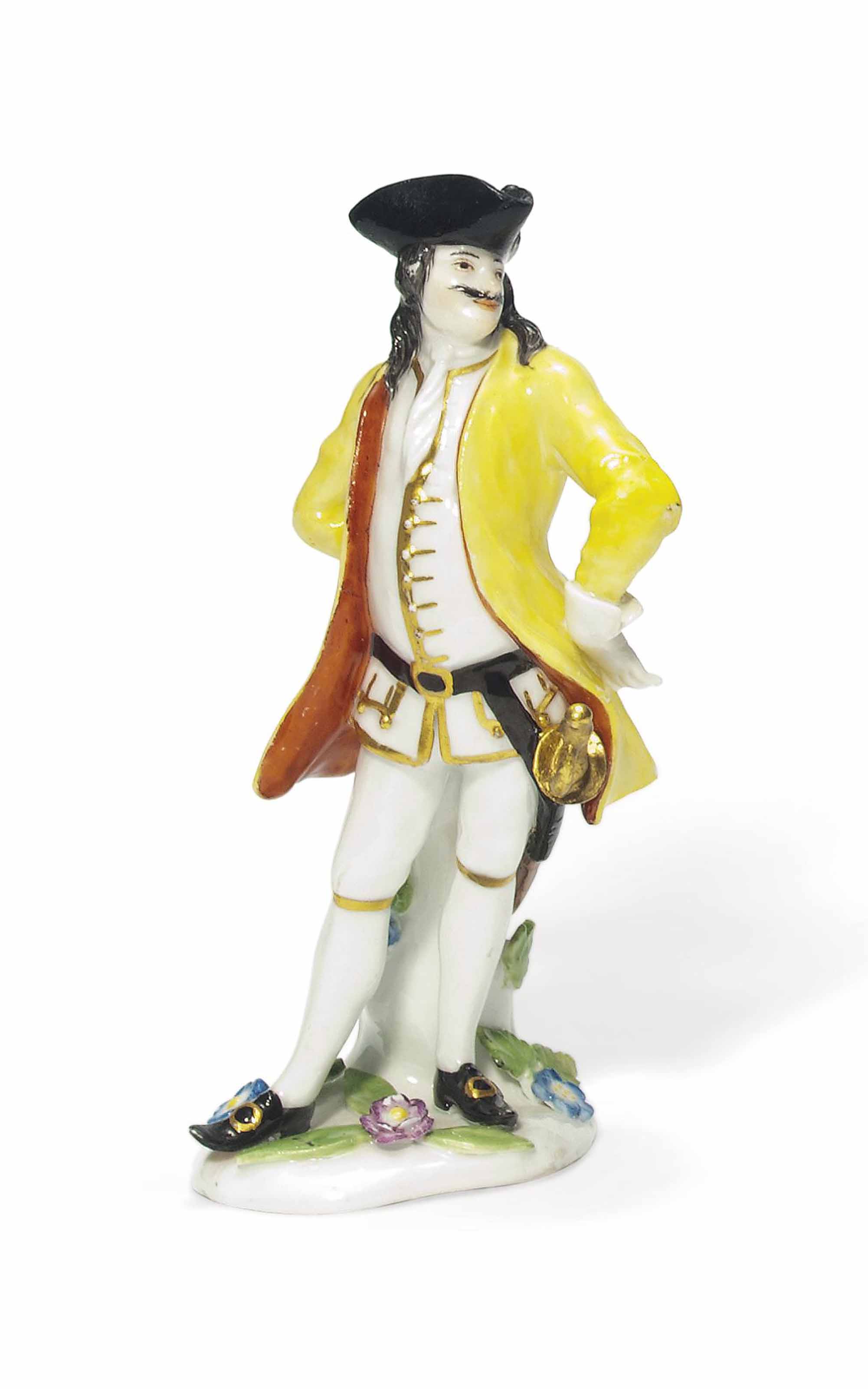 A Meissen Commedia Dell Arte Figure Of Il Capitano Spavento From