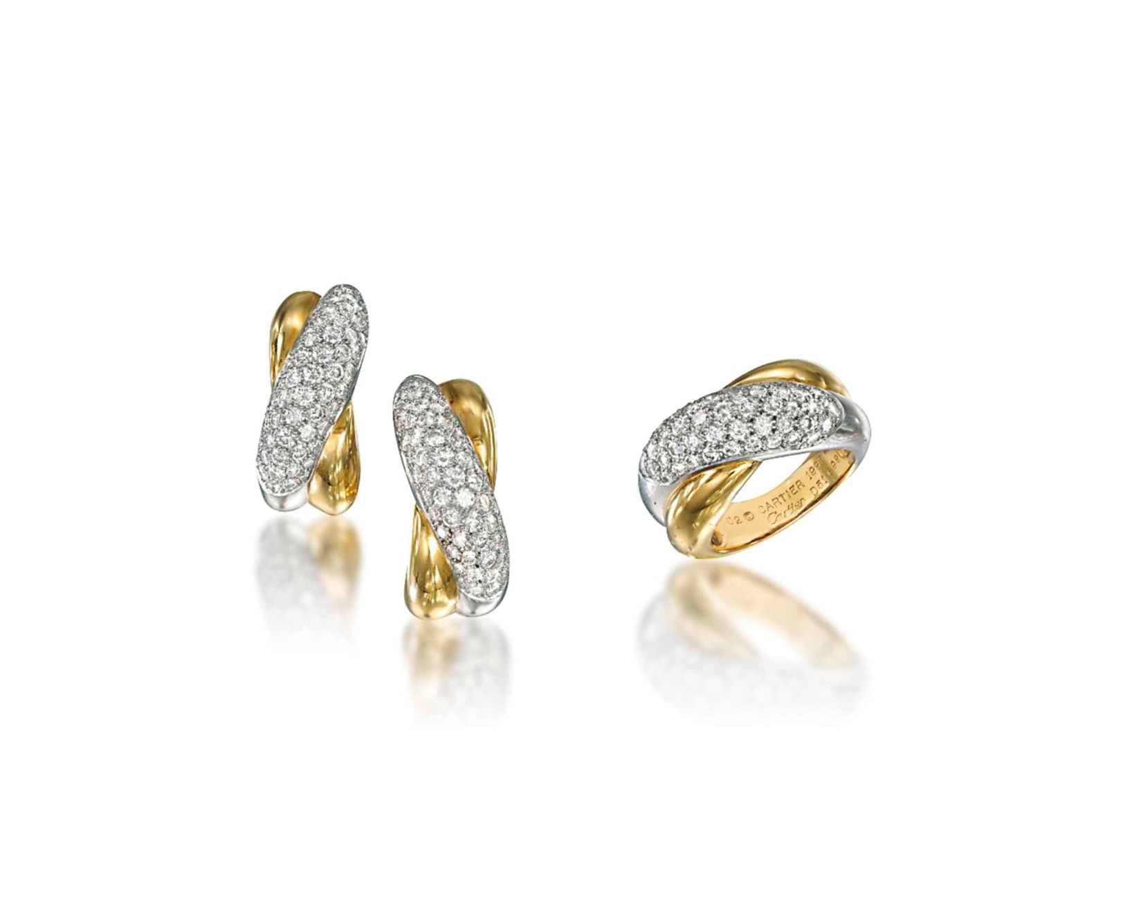 18 carat gold diamond earrings