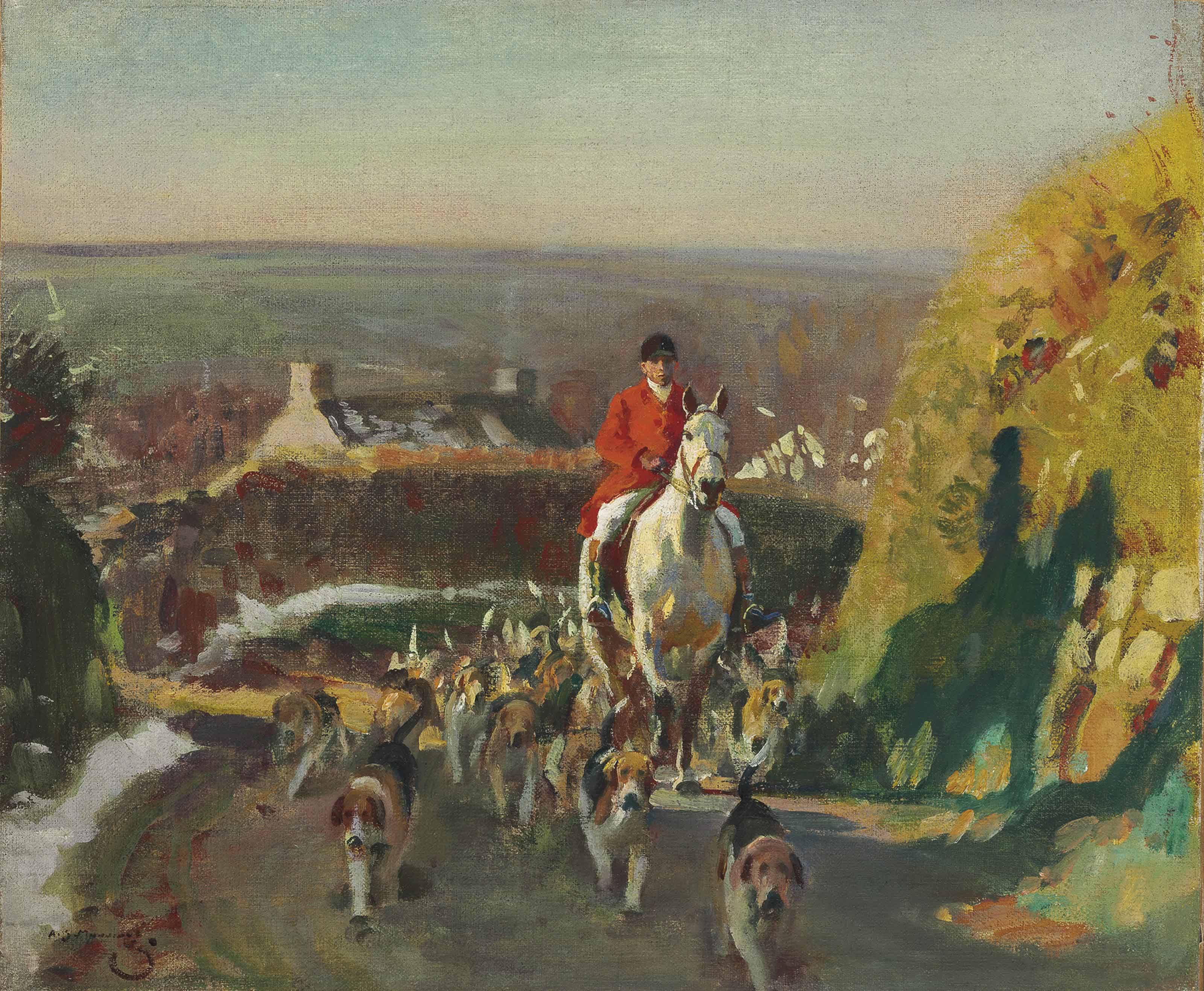 Sir Alfred James Munnings P R A R W S 1878 1959 December Morning Cornwall 20th Century Paintings Christie S