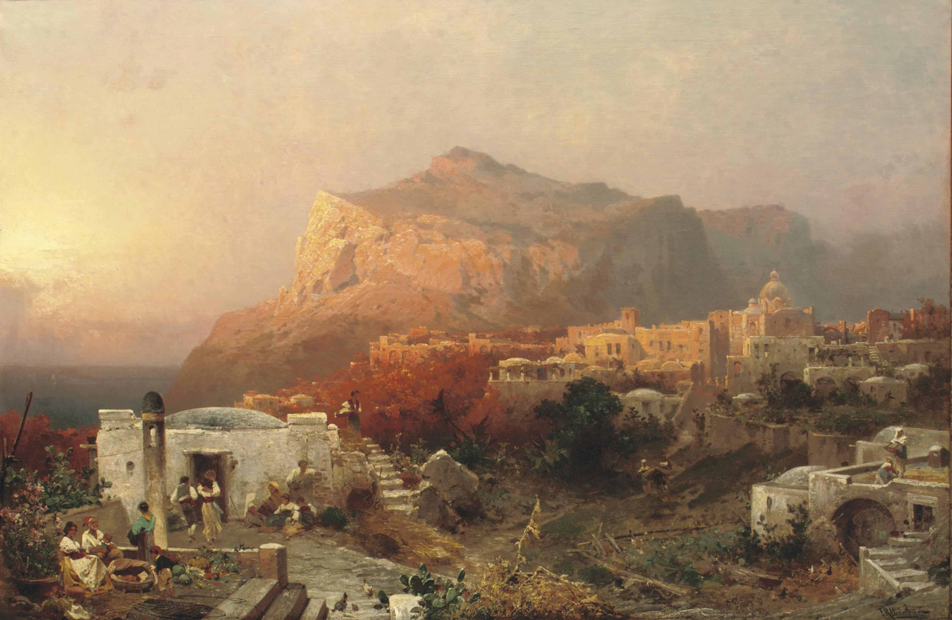 Franz Richard Unterberger、Capri Franz Richard Unterberger (Austrian, 1838-1902) , Capri