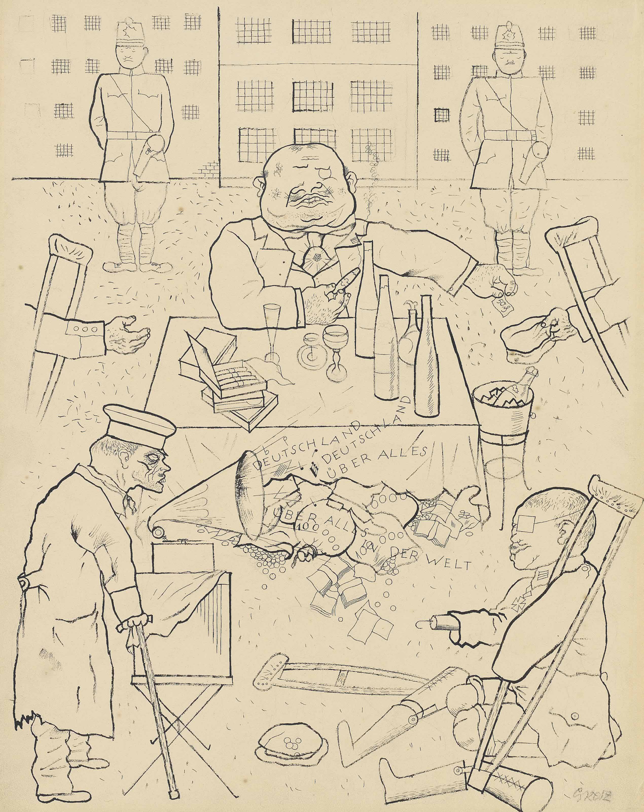 George Grosz 1893 1959 Deutschland Deutschland Uber Alles Uber Alles In Der Welt Diese Kriegsverletzten 20th Century 1920s Christie S