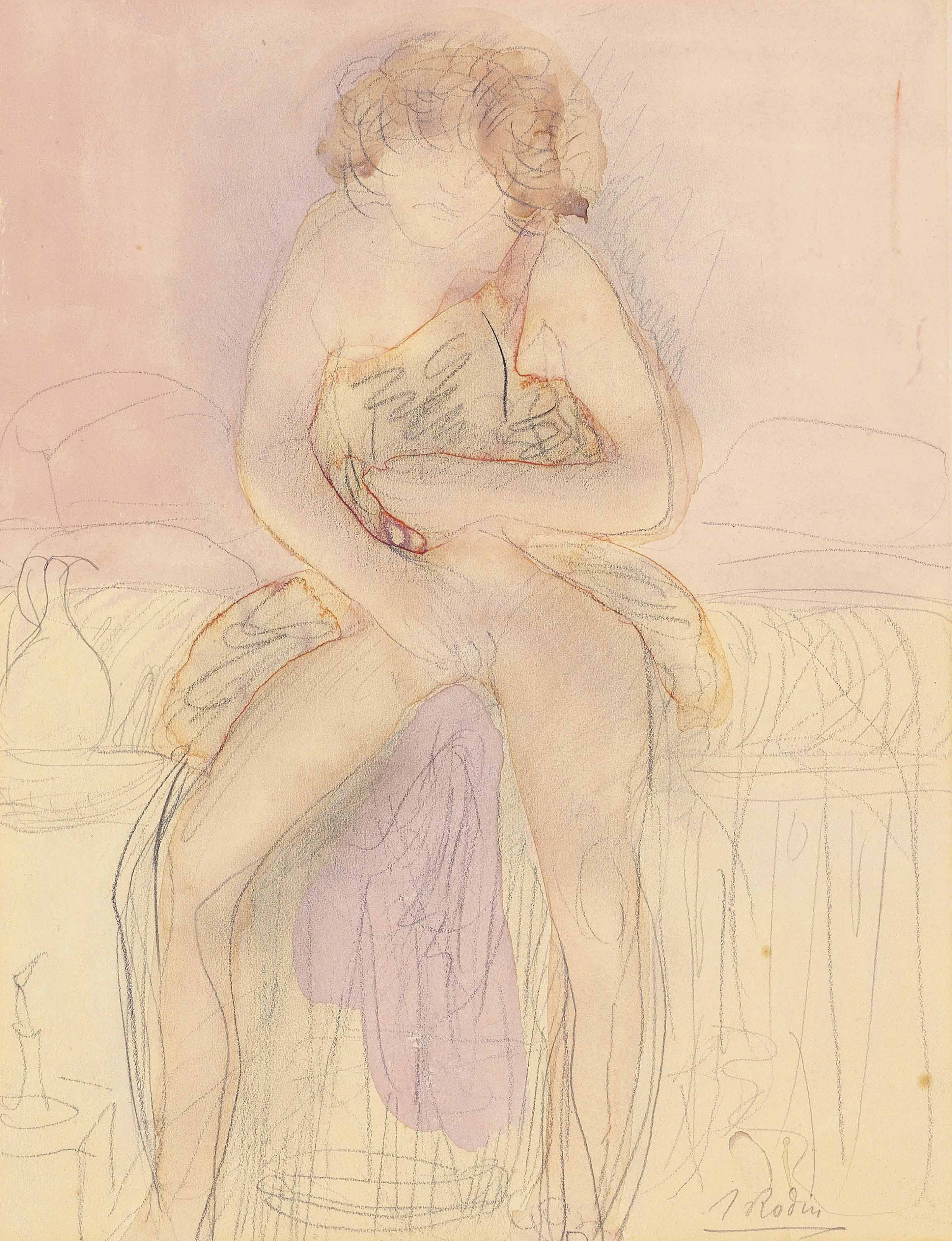 Femme à la toilette 
