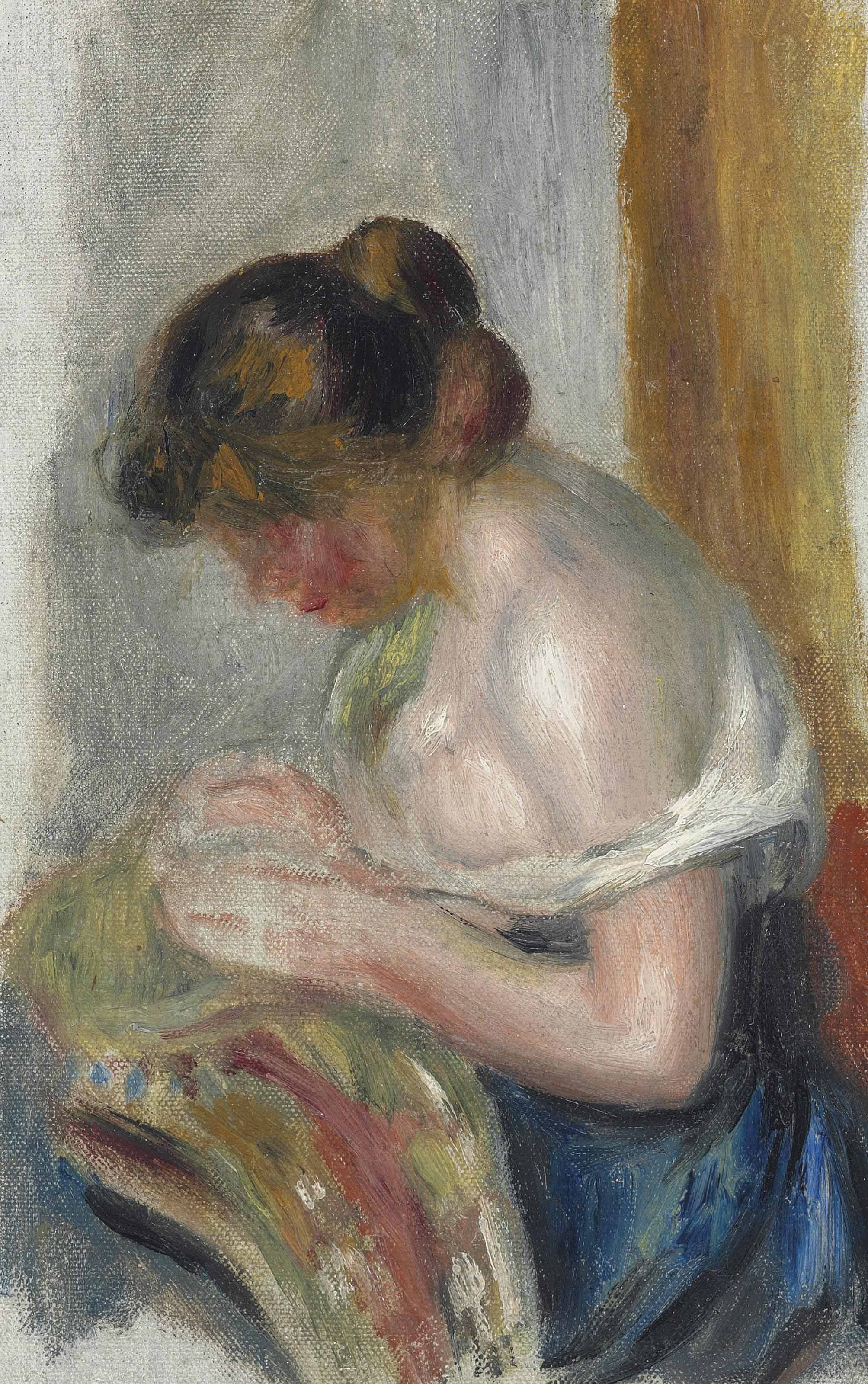 Pierre-Auguste Renoir (1841-1919) , La couseuse | Christie's
