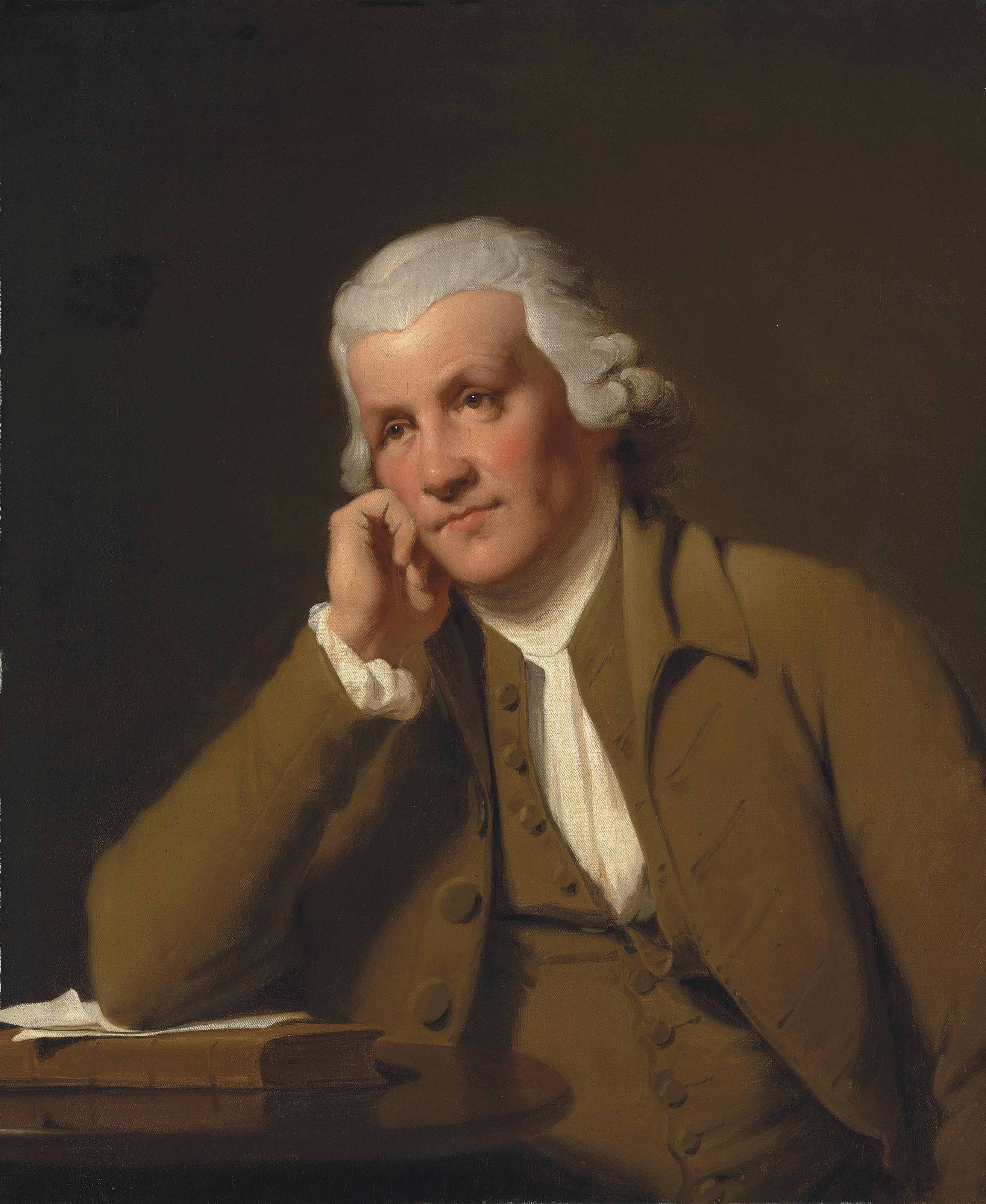 Joseph Wright Of Derby Filozof Prezentujący Model Układu Słonecznego Joseph Wright of Derby (Derby 1734-1797) , Portrait of Jedediah Strutt