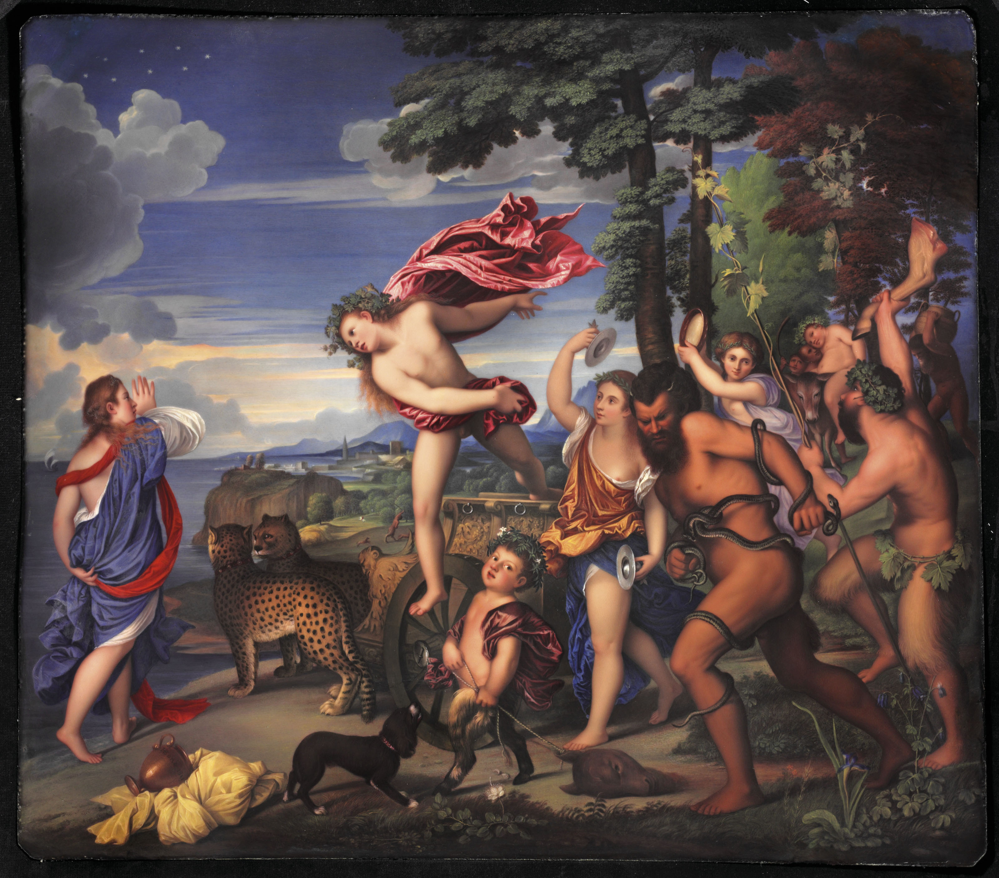 AN ENAMEL PLAQUE OF BACCHUS AND ARIADNE BY HENRY BONE, R.A. (BRITISH,  1755-1834) AFTER TIZIANO VECELLIO, CALLED TITIAN (ITALIAN, 1488/1489 -  1576) | Christie's