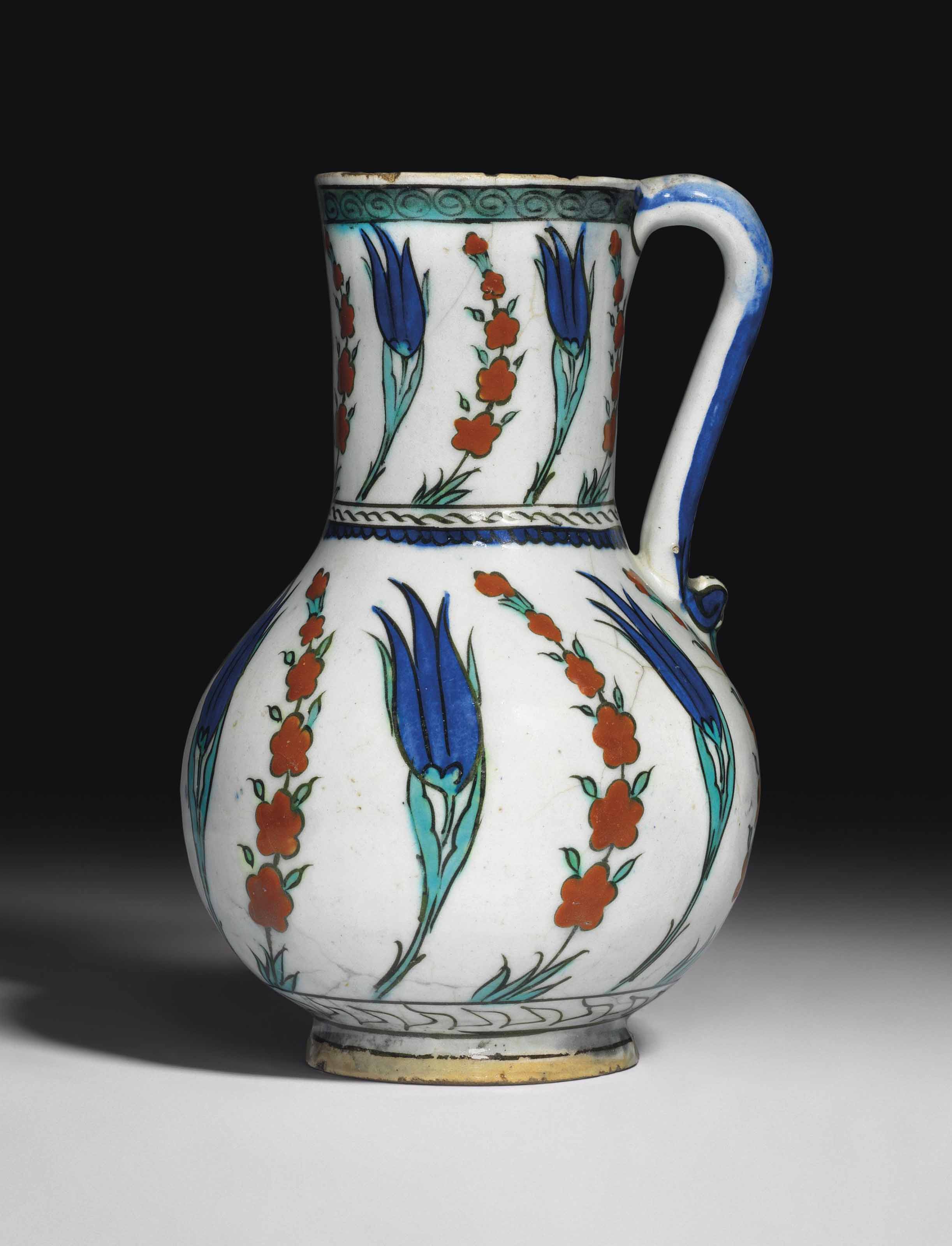 AN IZNIK POTTERY JUG