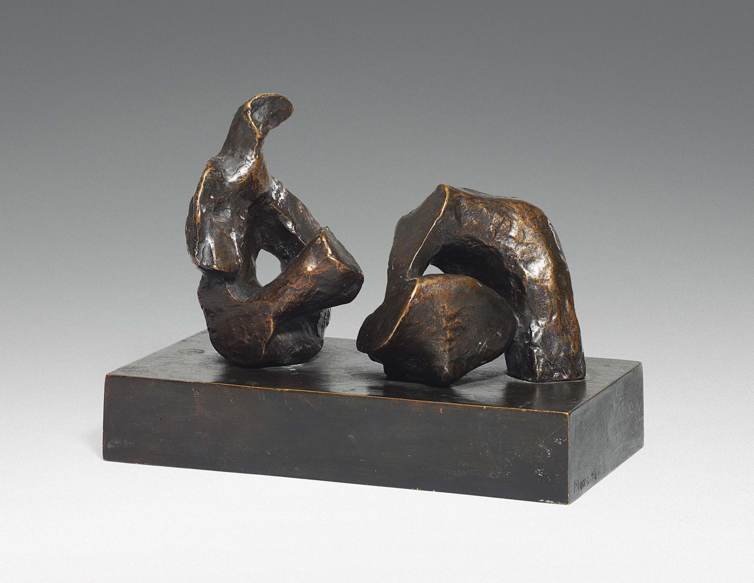 Two piece reclining figure: Maquette No. 4
