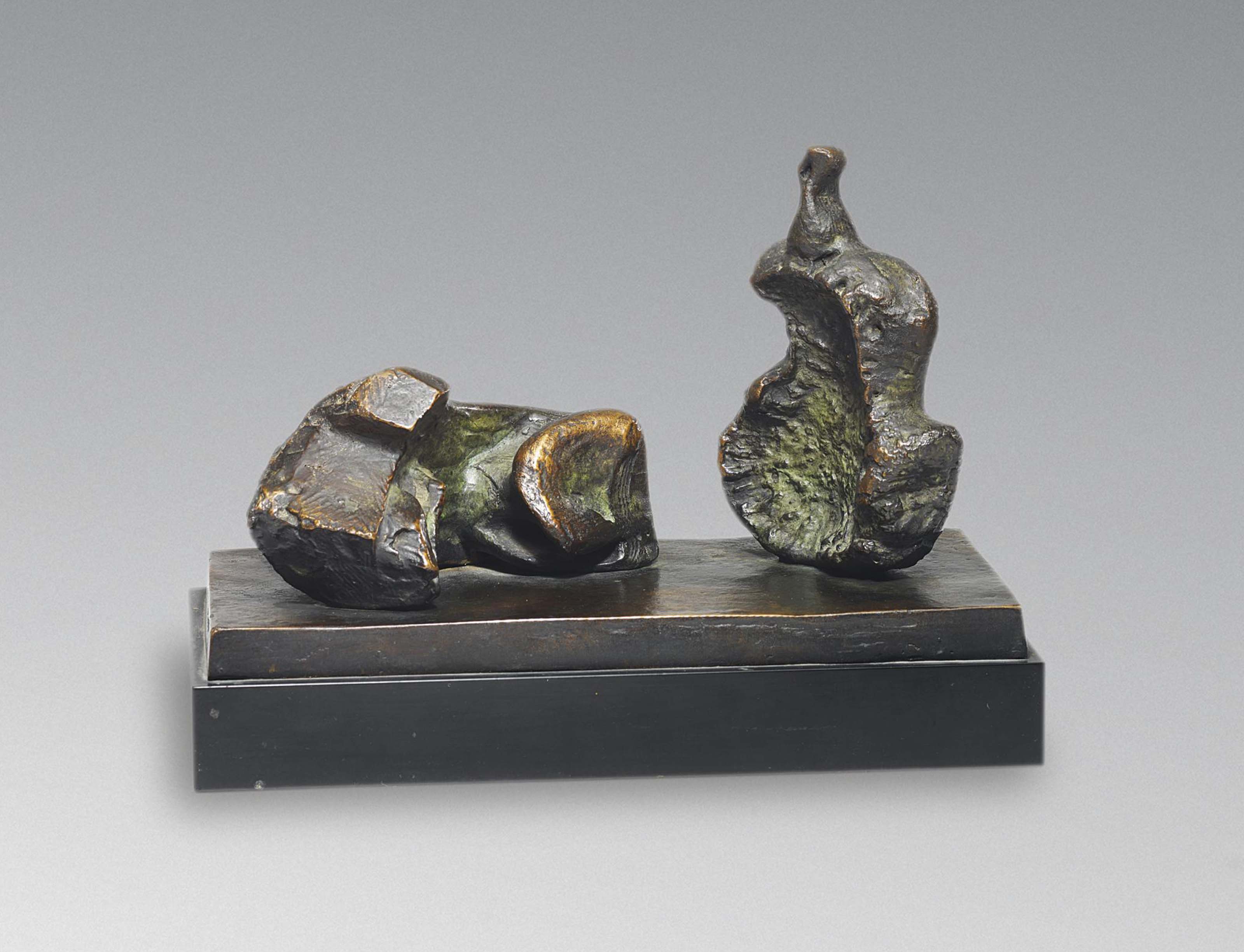Two piece reclining figure: Maquette No. 2
