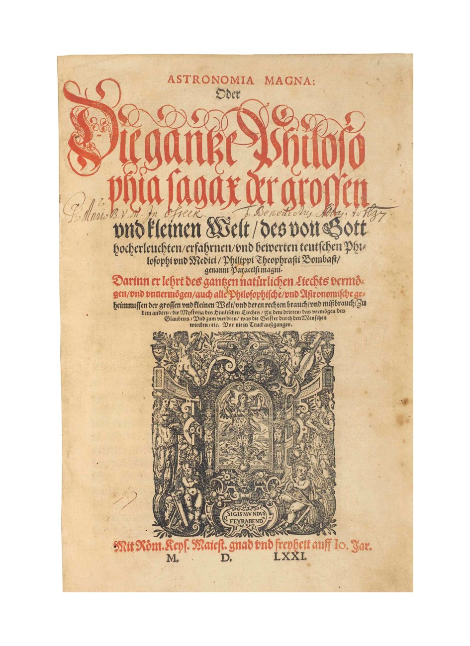 PARACELSUS, Philippus von Hohenheim, known as (1493-1541). Astronomia ...