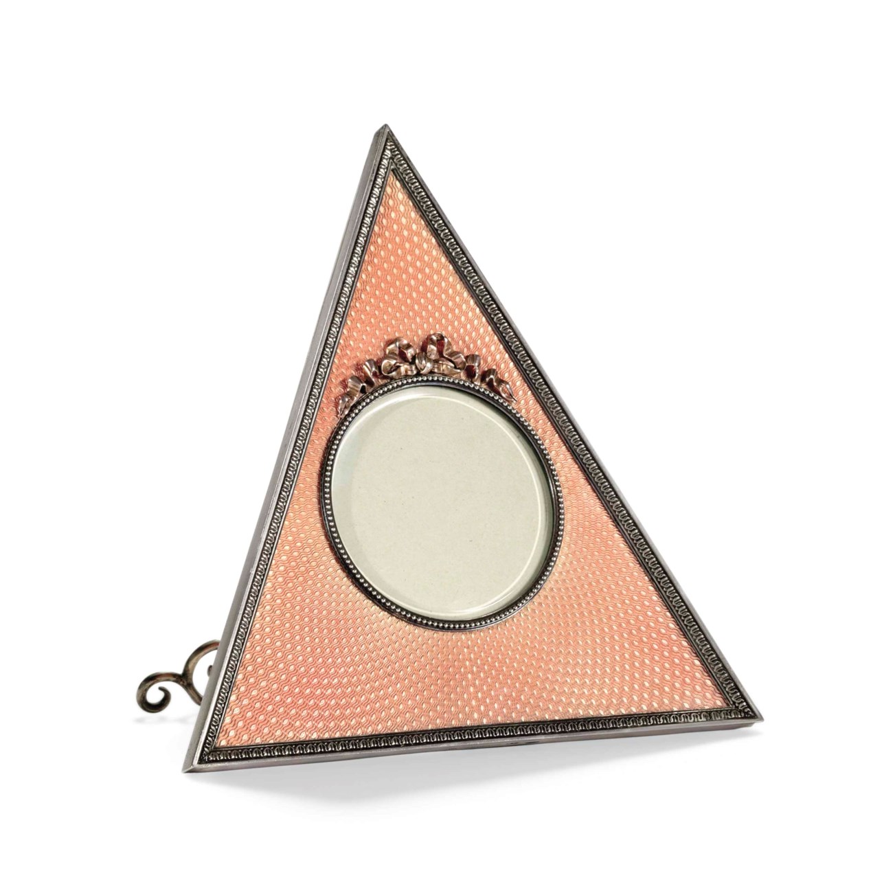 A SILVERGILT AND GUILLOCHÉ ENAMEL PHOTOGRAPH FRAME