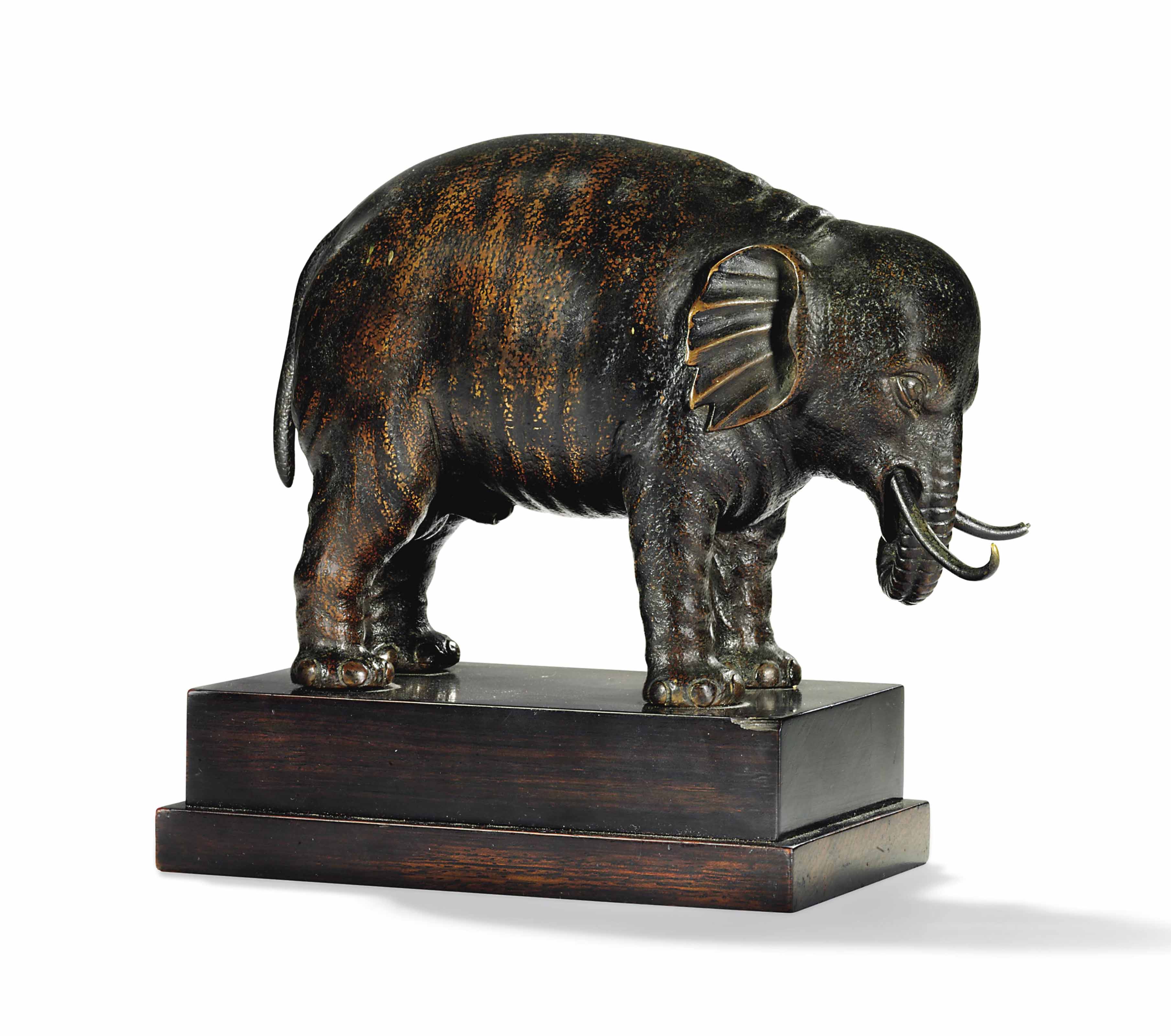 A BRONZE MODEL OF AN ELEPHANT, PROBABLY THE IMPERIAL ELEPHANT SOLIMAN