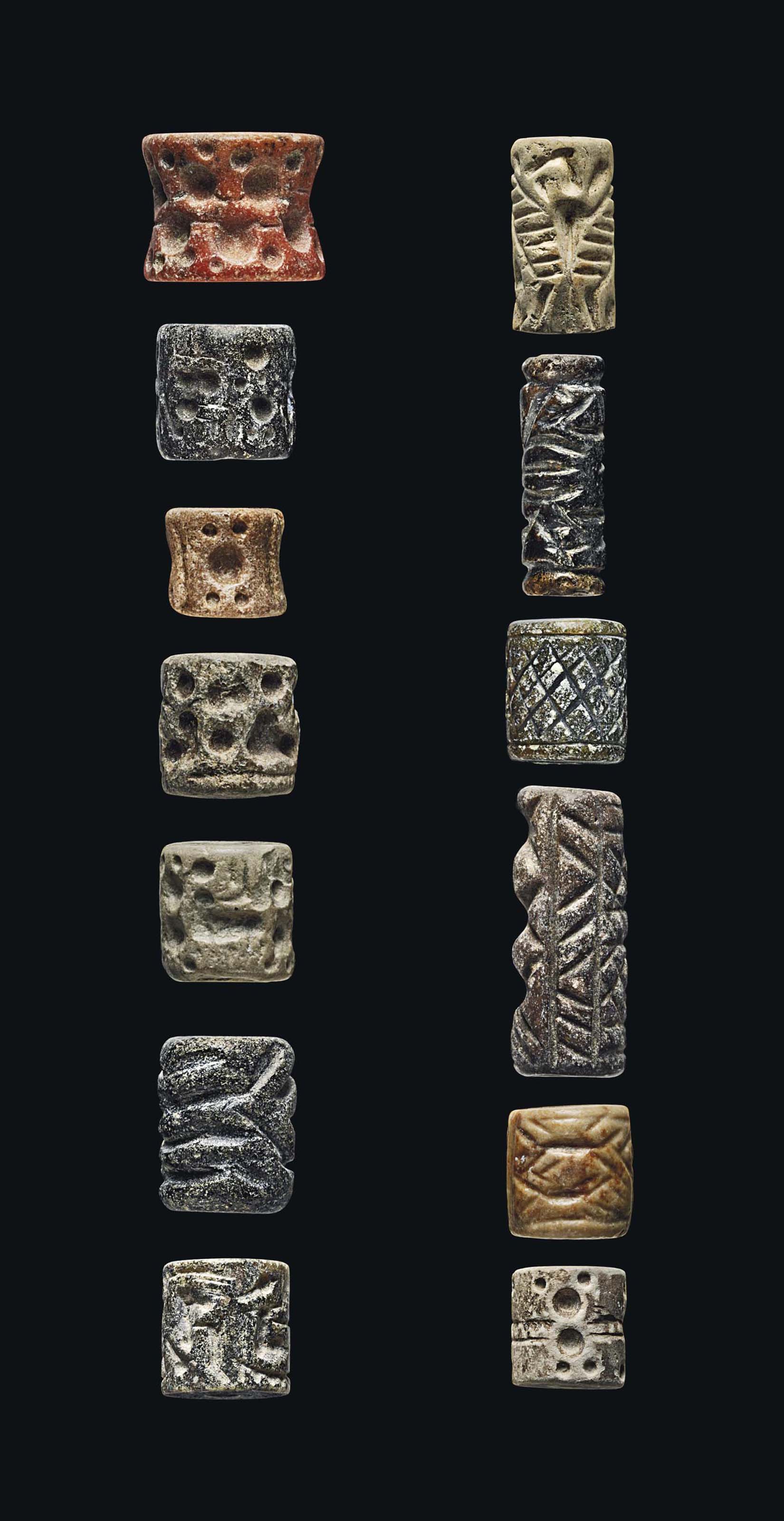 TWENTYFOUR MESOPOTAMIAN CYLINDER SEALS , LATE URUKJEMDET NASR PERIOD