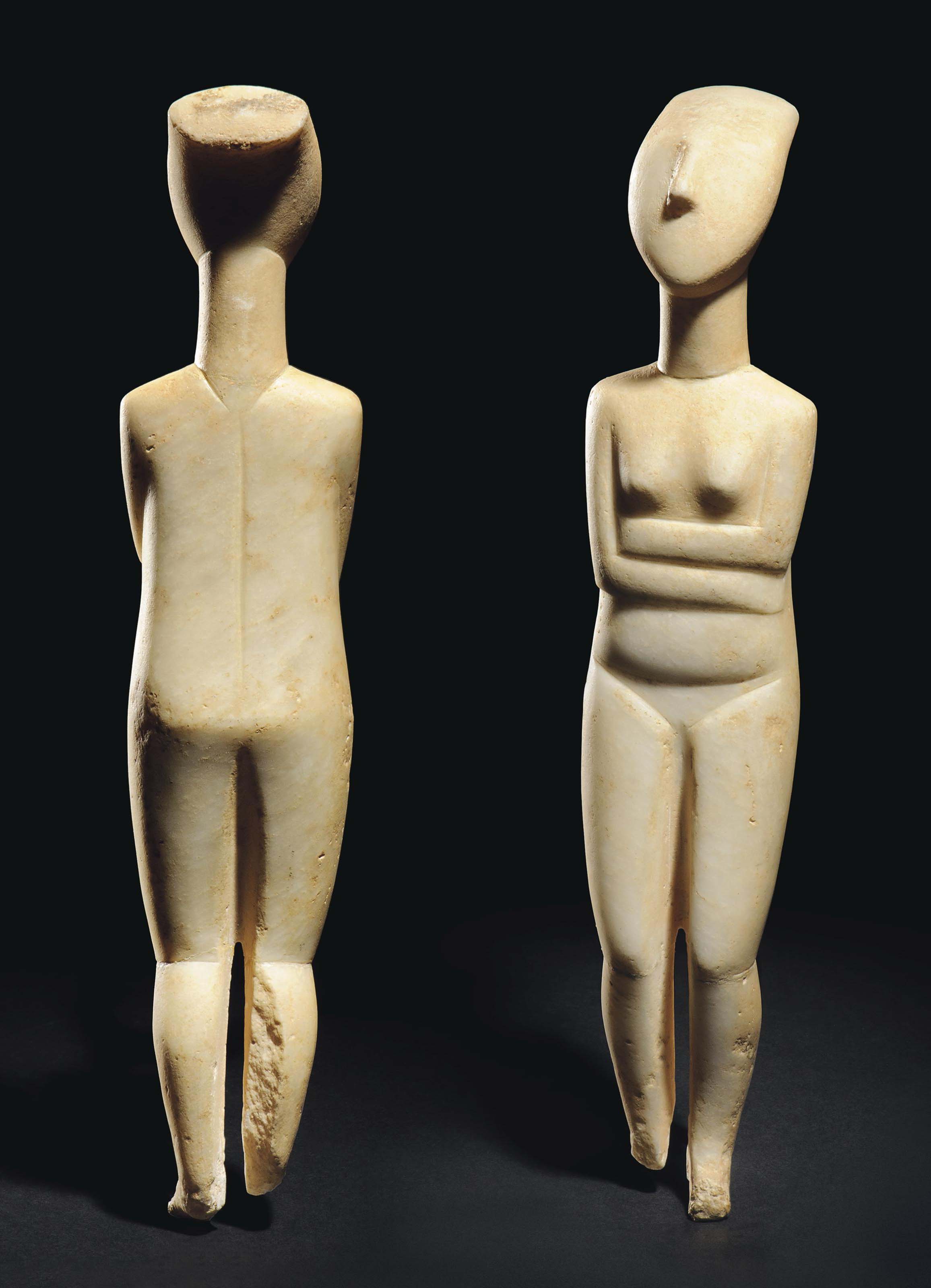 cycladic marble figures
