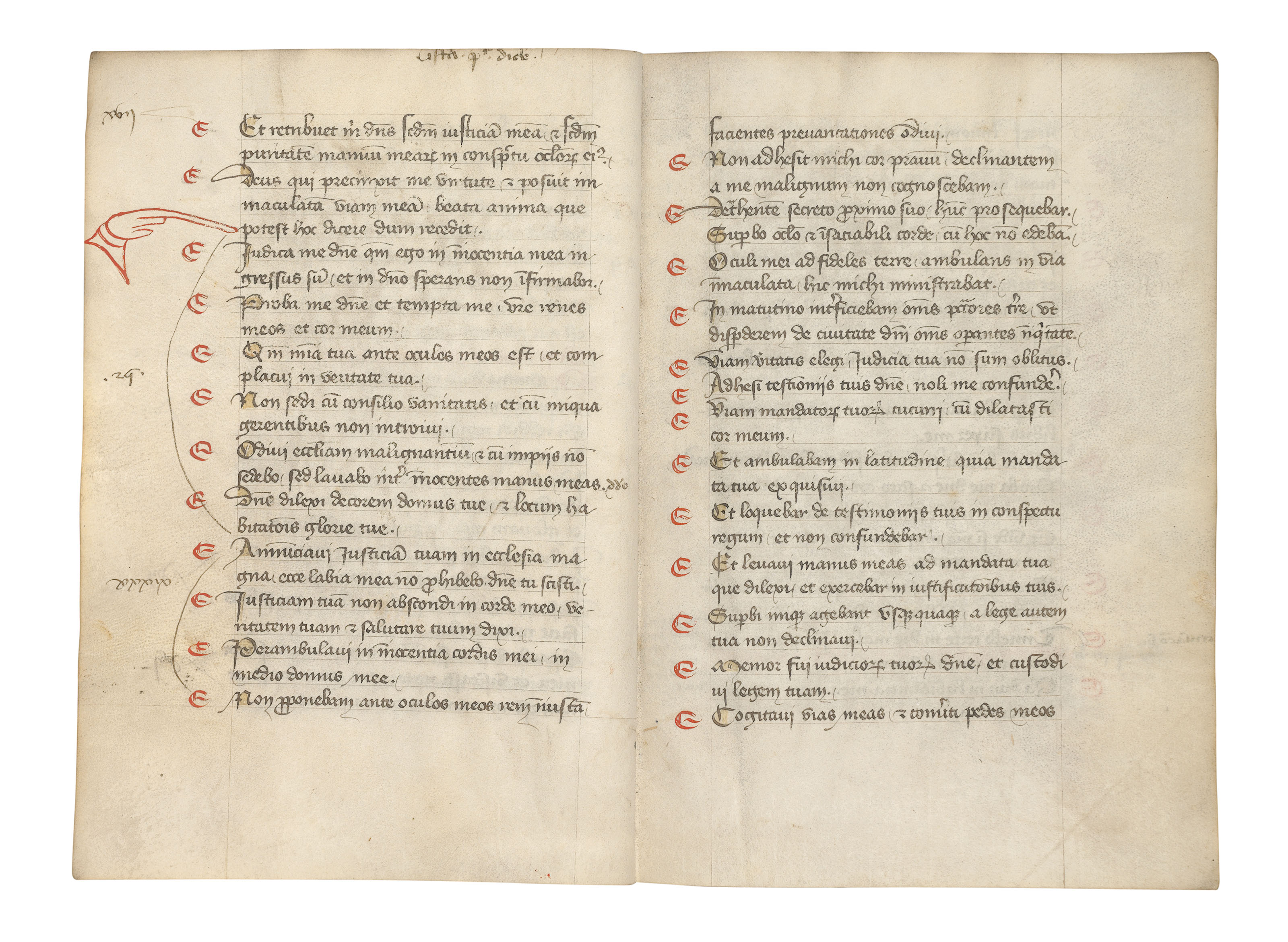 ABRIDGEMENT OF THE PSALTER, in Latin, DECORATED MANUSCRIPT ON VELLUM