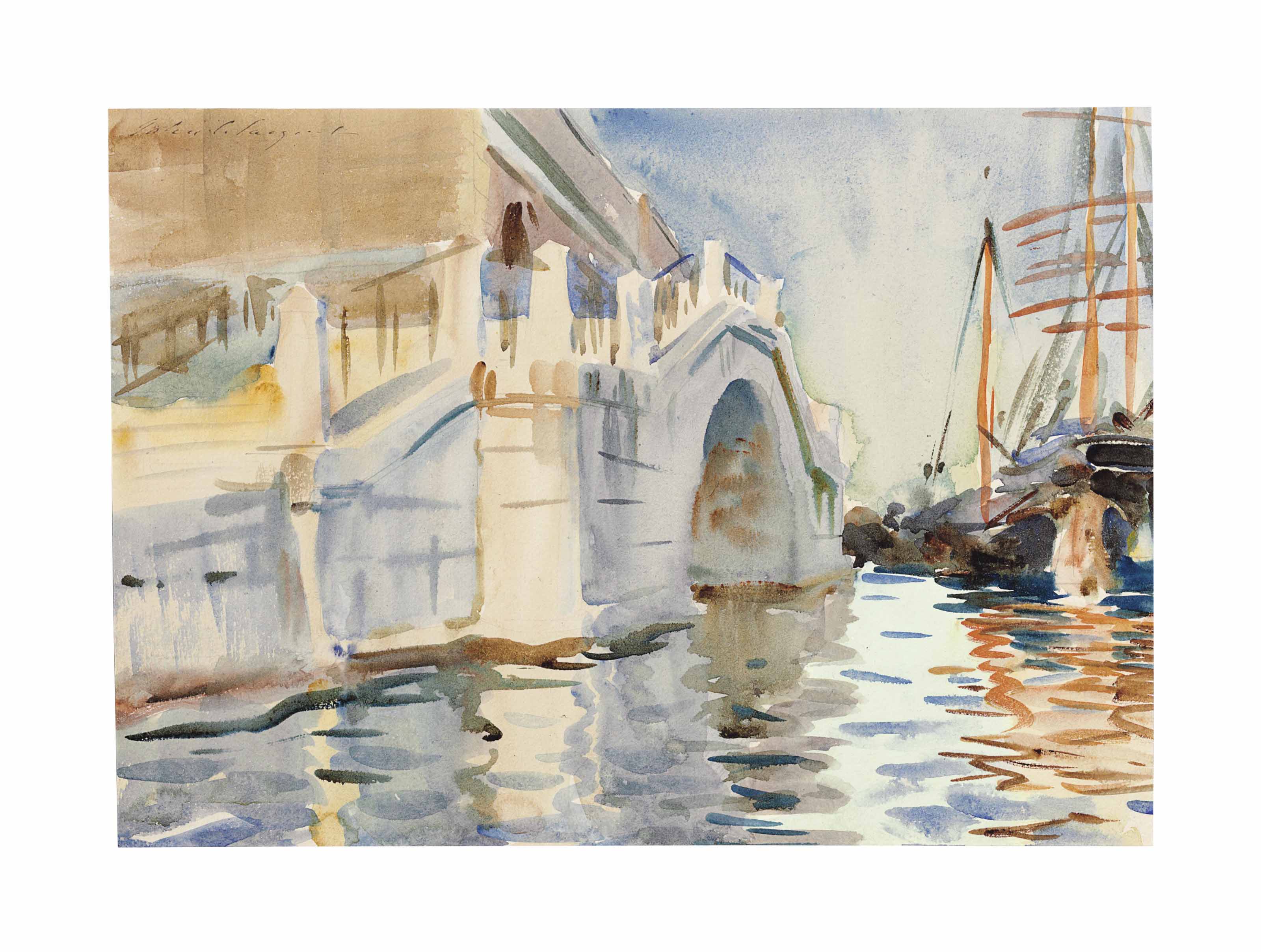 John Singer Sargent, R.A., R.W.S., H.R.S.A. (18561925) , A Bridge in