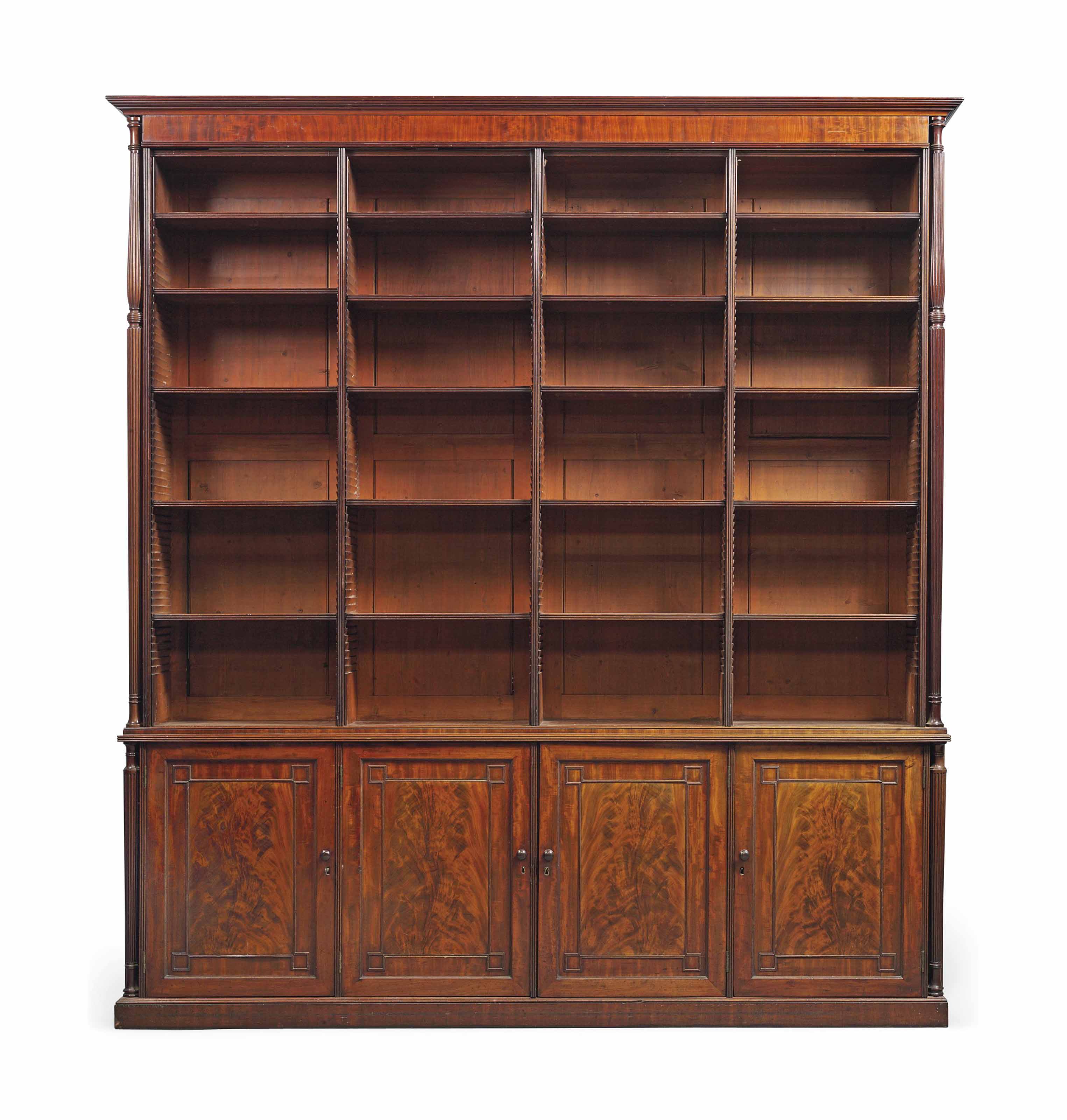 A REGENCY MAHOGANY BOOKCASE