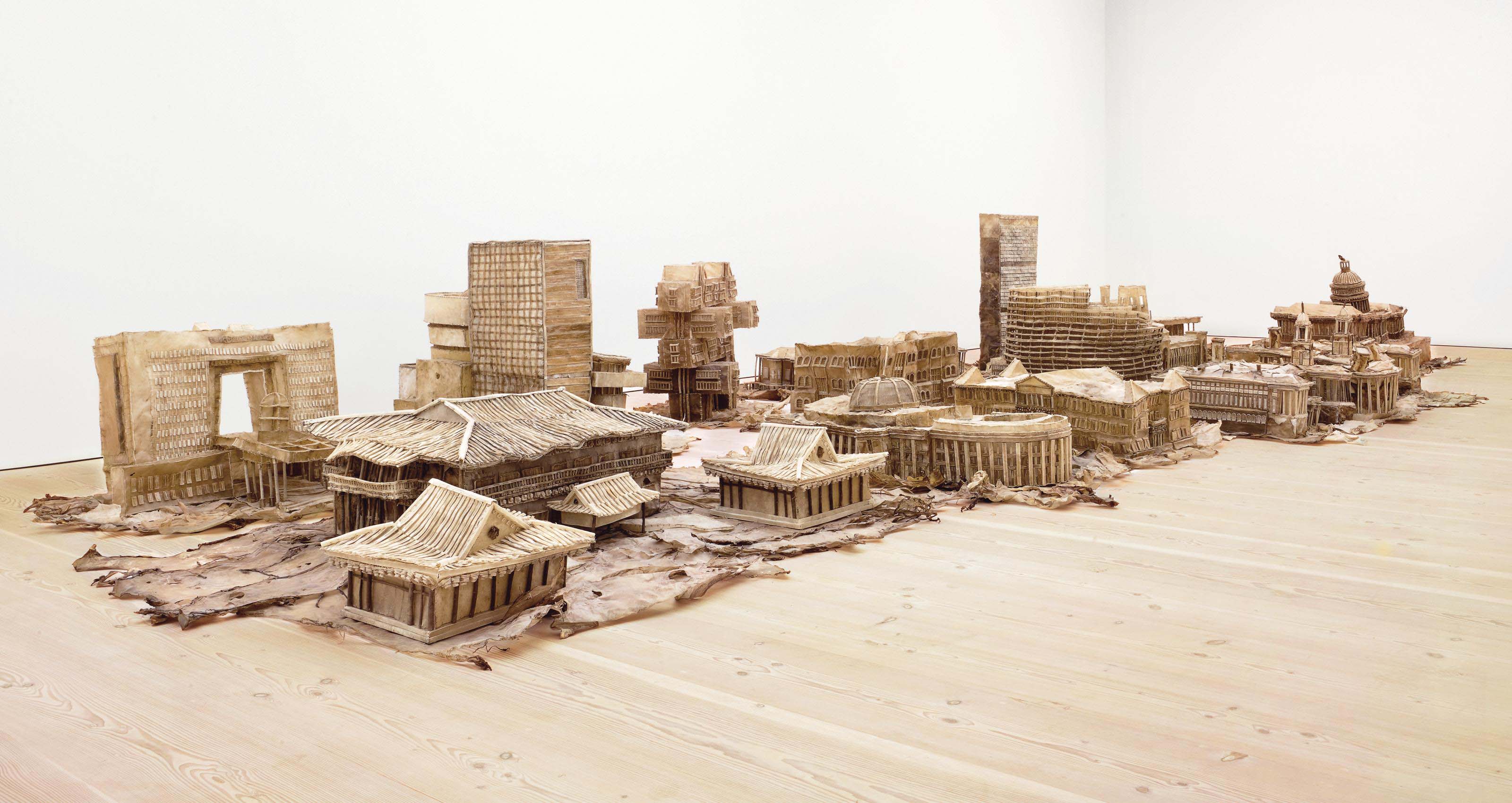 Esculturas con libros de Liu Wei