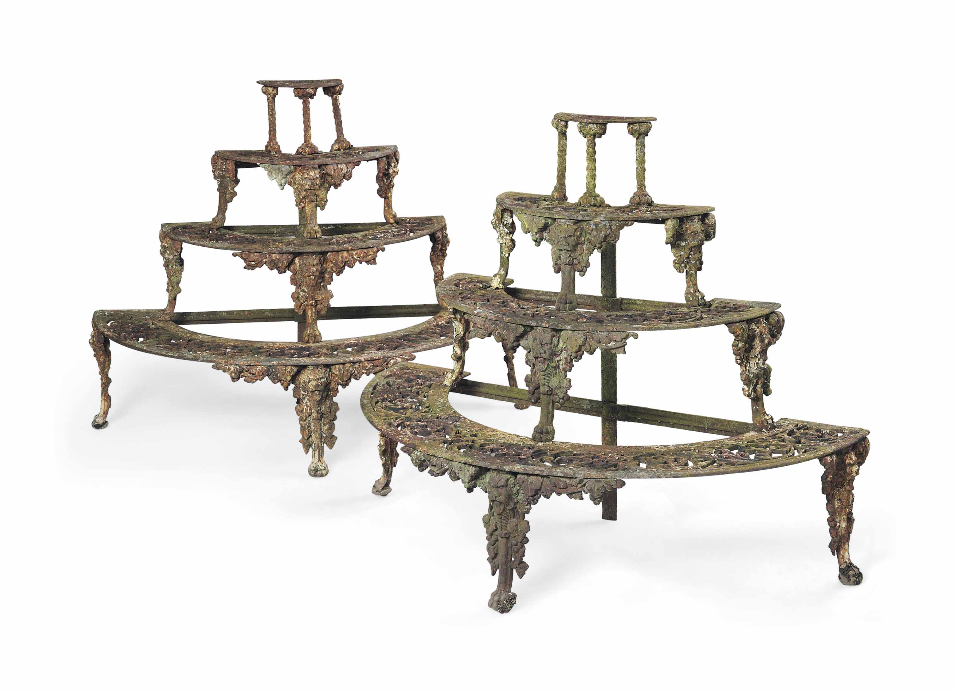 A PAIR OF VICTORIAN CAST-IRON PLANT STANDS , LATE 19TH CENTURY | Christies A PAIR OF VICTORIAN CAST-IRON PLANT STANDS , LATE... 