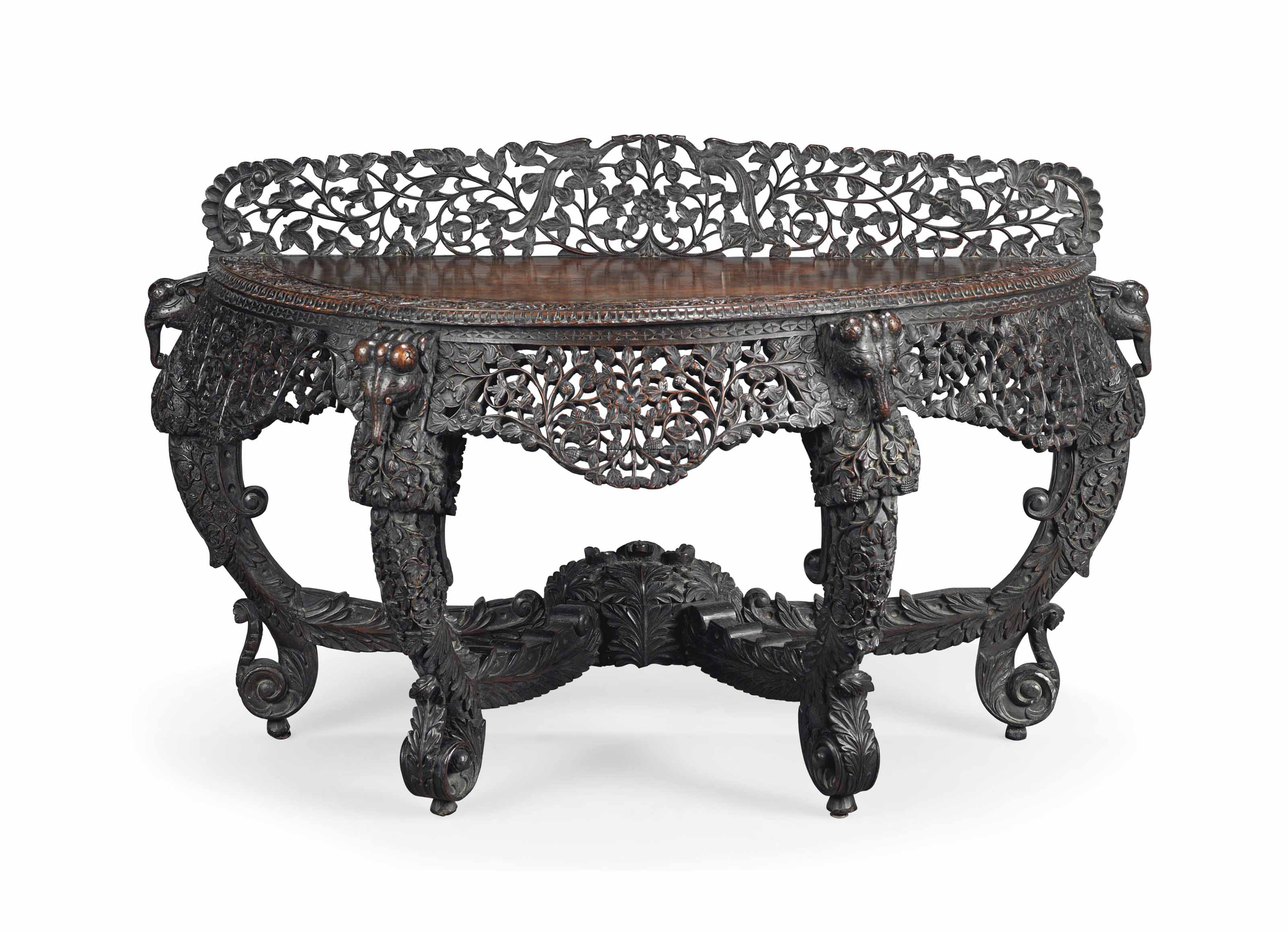 AN INDIAN 'BLACKWOOD' SIDE TABLE , LATE 19TH CENTURY Christie's