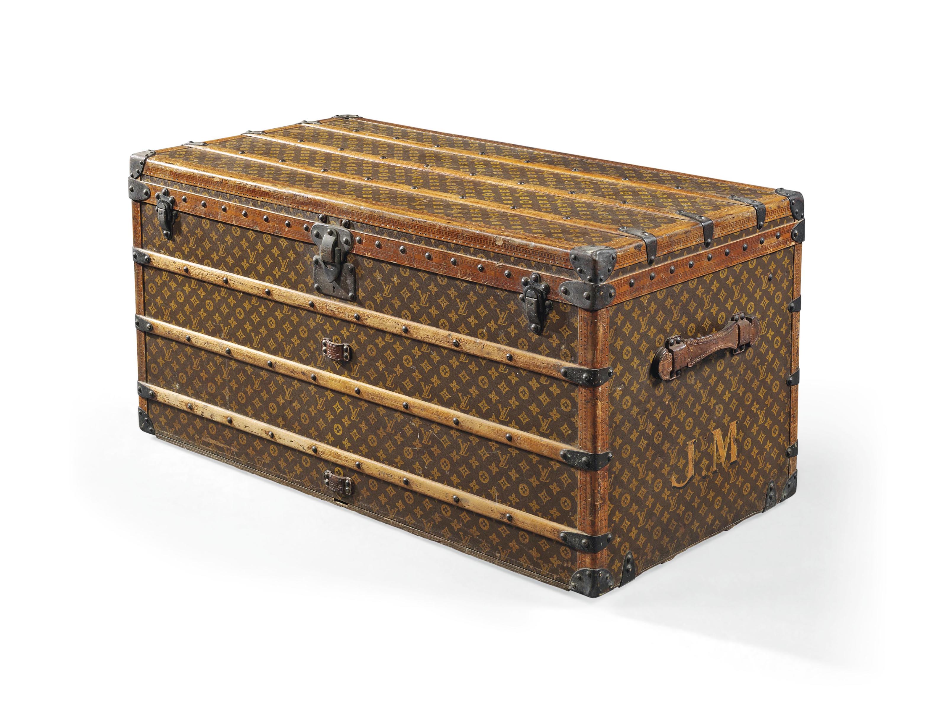 Authentic Antique Late 19th Century Damier Canvas Style Louis Vuitton Bond  Street London Ladies Hat Trunk