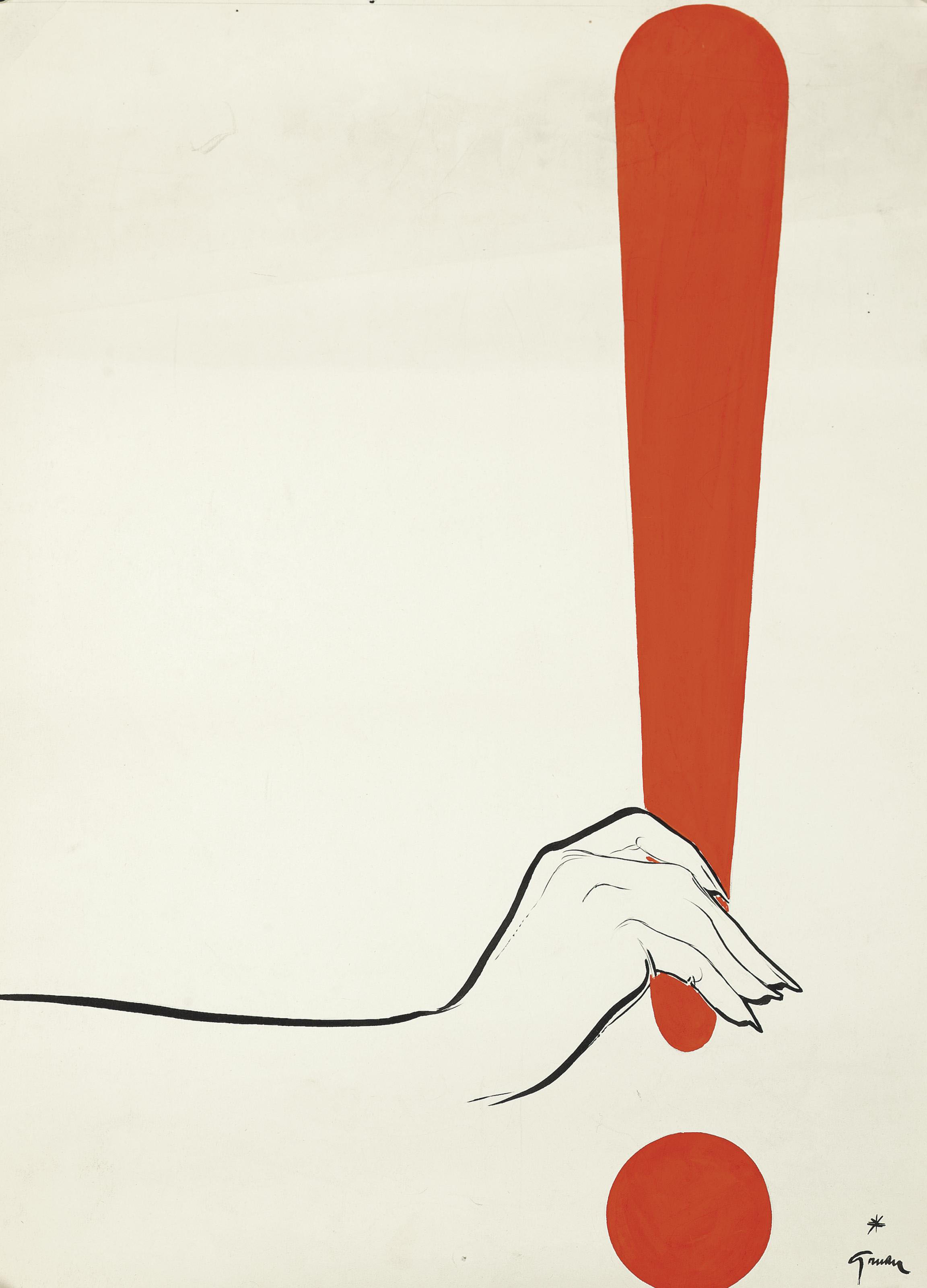 René Gruau 1909 2004 Point Dexclamation Circa 1950 - 