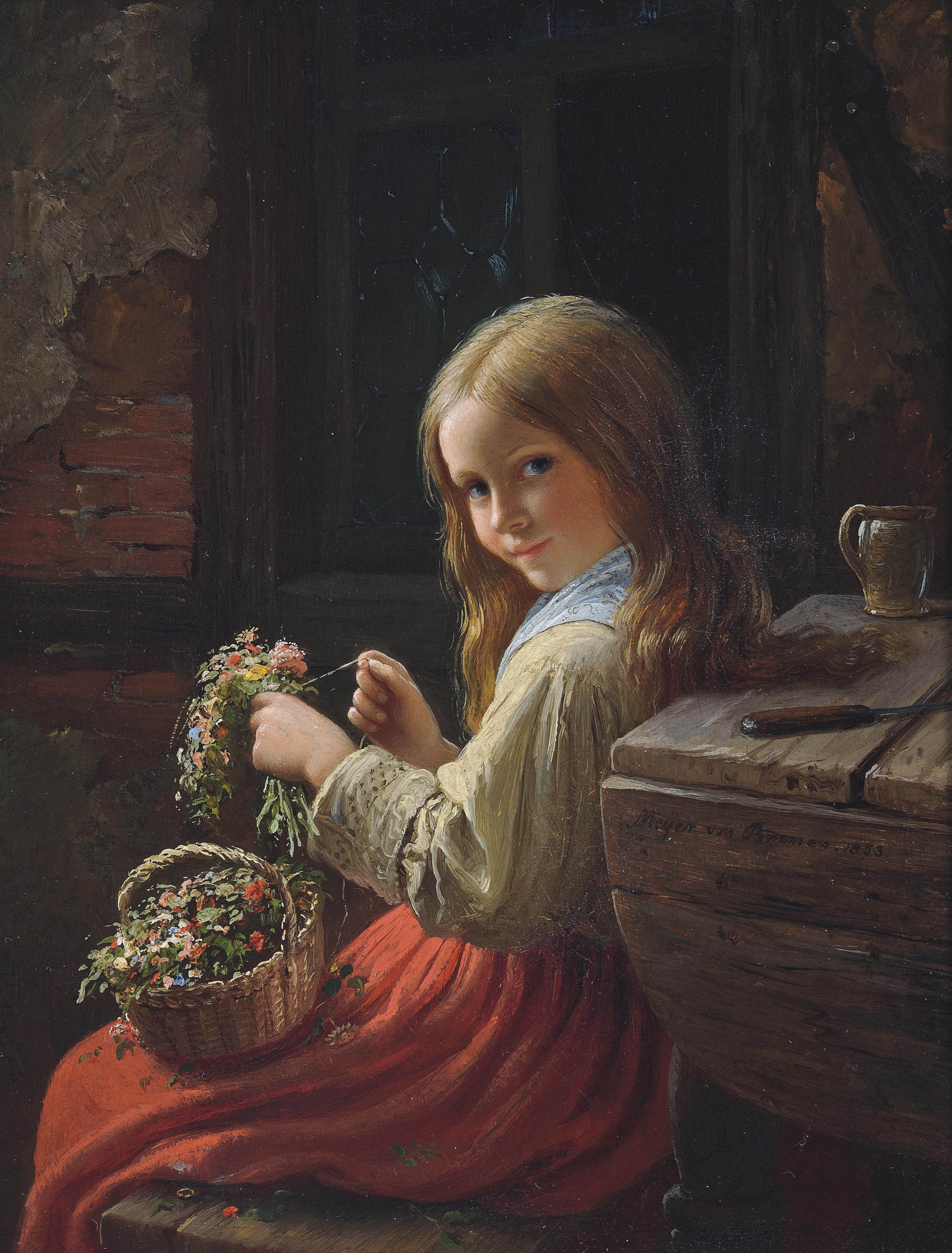 Johann Georg Meyer Von Bremen (German, 1813-1886) , The little